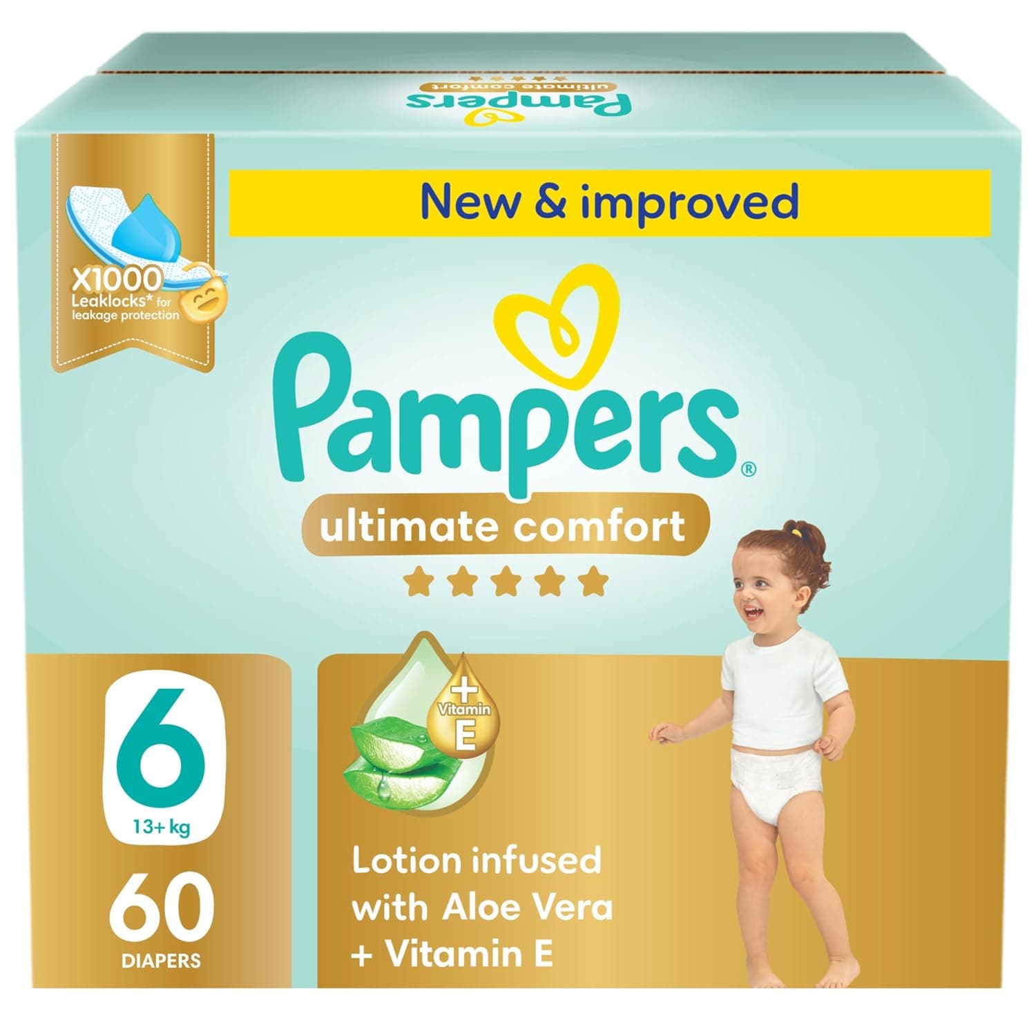 Pampers Ultimate Comfort, Size 6, 13+ kg, Giant Saving Box, 60 Diapers