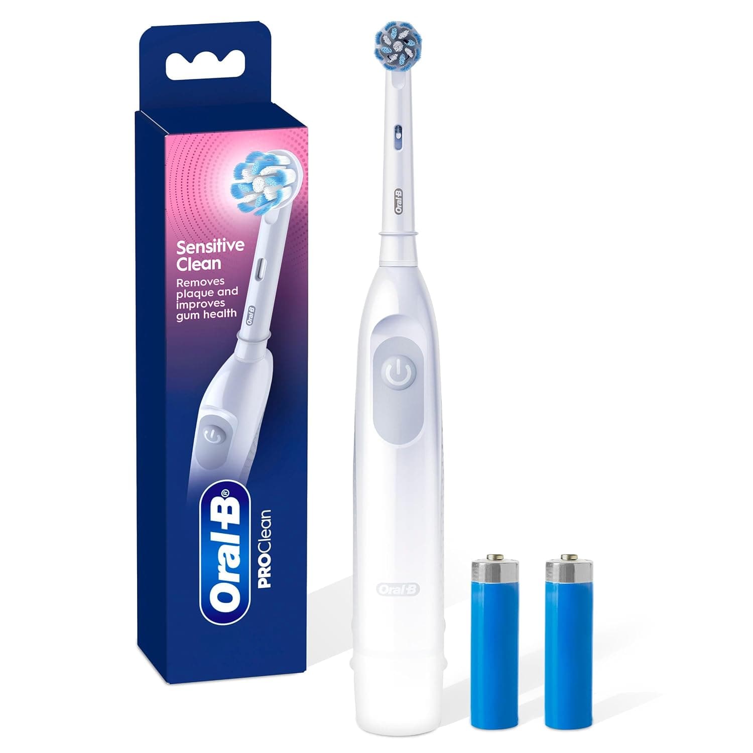 Oral-B Pro 100 Gum Care, Battery Powered Toothbrush, White (New Model)