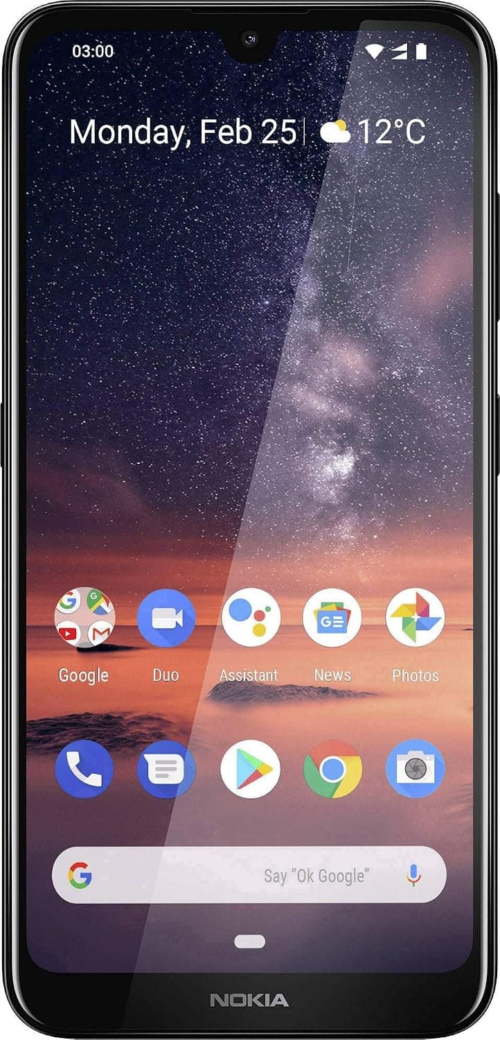 Nokia 3.2 Single-Sim 16GB ROM + 2GB RAM (GSM Only | No CDMA) Factory Unlocked 4G/LTE Smartphone (Black) - International Version