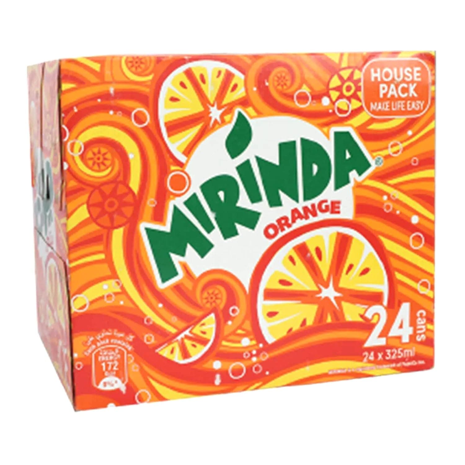 Mirinda Orange Carbonated Drink Can, 24 X 325 ml- Pack of 1