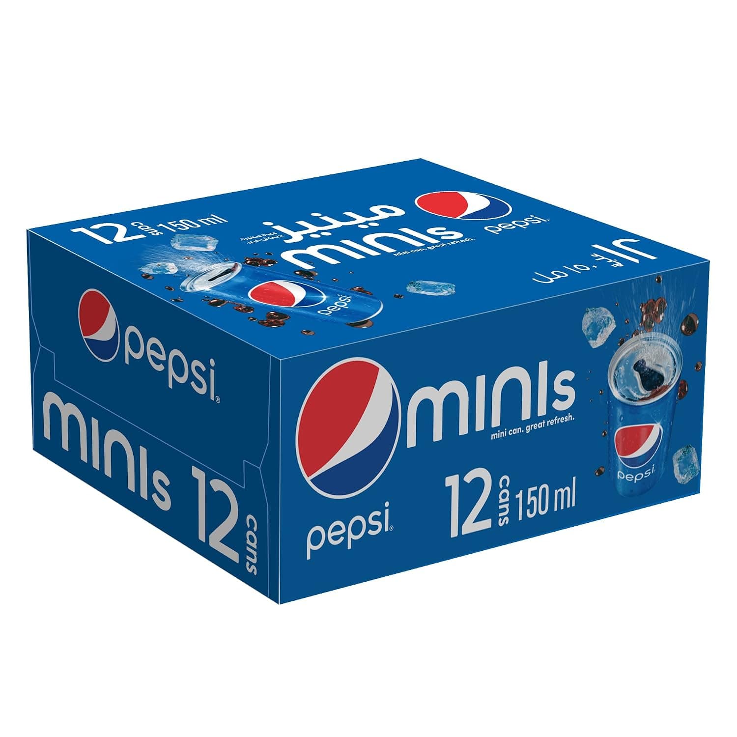 Pepsi Regular Can, Carton, 12 x 150 ml