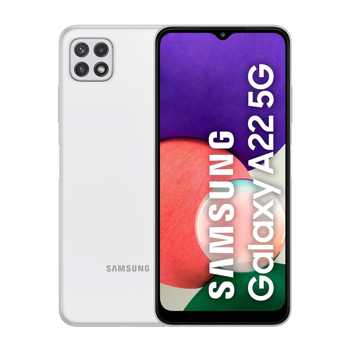 Samsung Galaxy A22 Dual-SIM 128GB ROM + 4GB RAM (GSM Only | No CDMA) Factory Unlocked 5G Smart Phone (White) - International Version