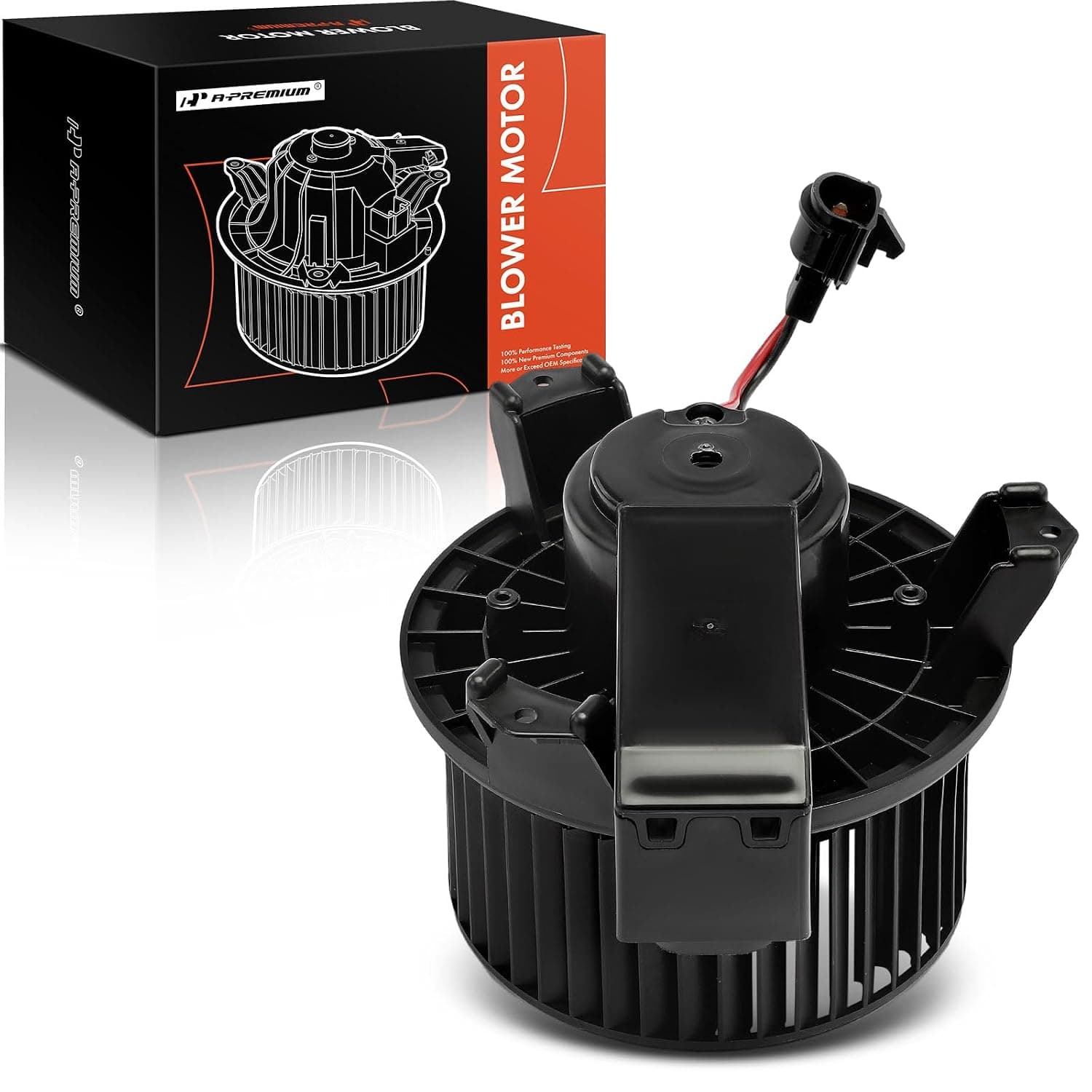 A-Premium HVAC Heater Blower Motor Assembly Compatible with Ford Vehicles - For Mustang 2005-2009, Convertible/Coupe - Front Side, Replace# 4R3Z19805AA, 4R3Z19834BA