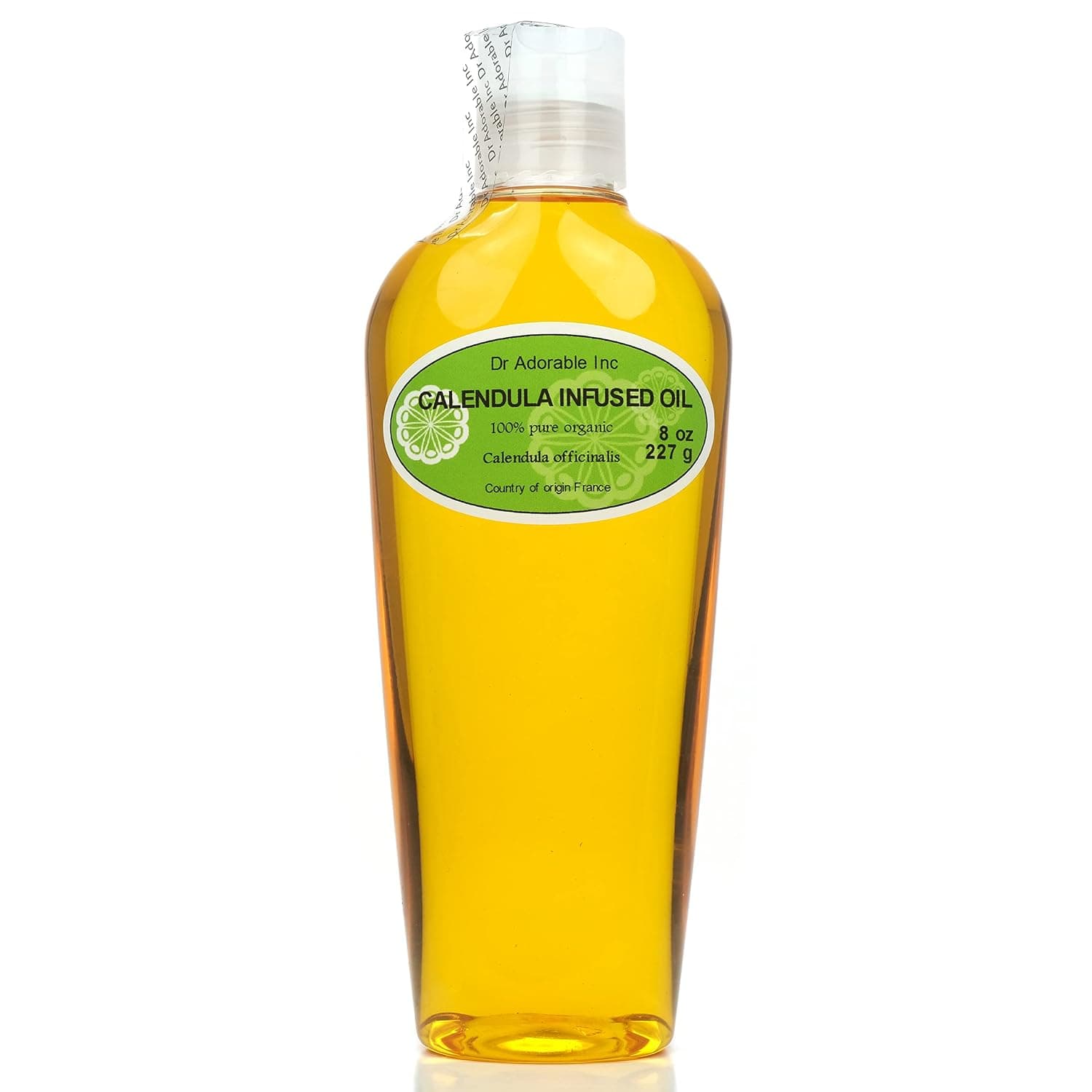 Dr Adorable - 8 oz - Calendula Infused Oil - Premium Natural Organic | Moisturizing for Skin Hair Massage DIY Beauty