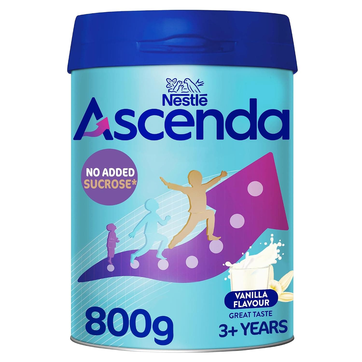 Ascenda 3+, NUTRITIONALLY COMPLETE ADAPTED TO SUPPORT CATCH-UP GROWTH, Vanilla Flavour, 3-10 Years, 800g