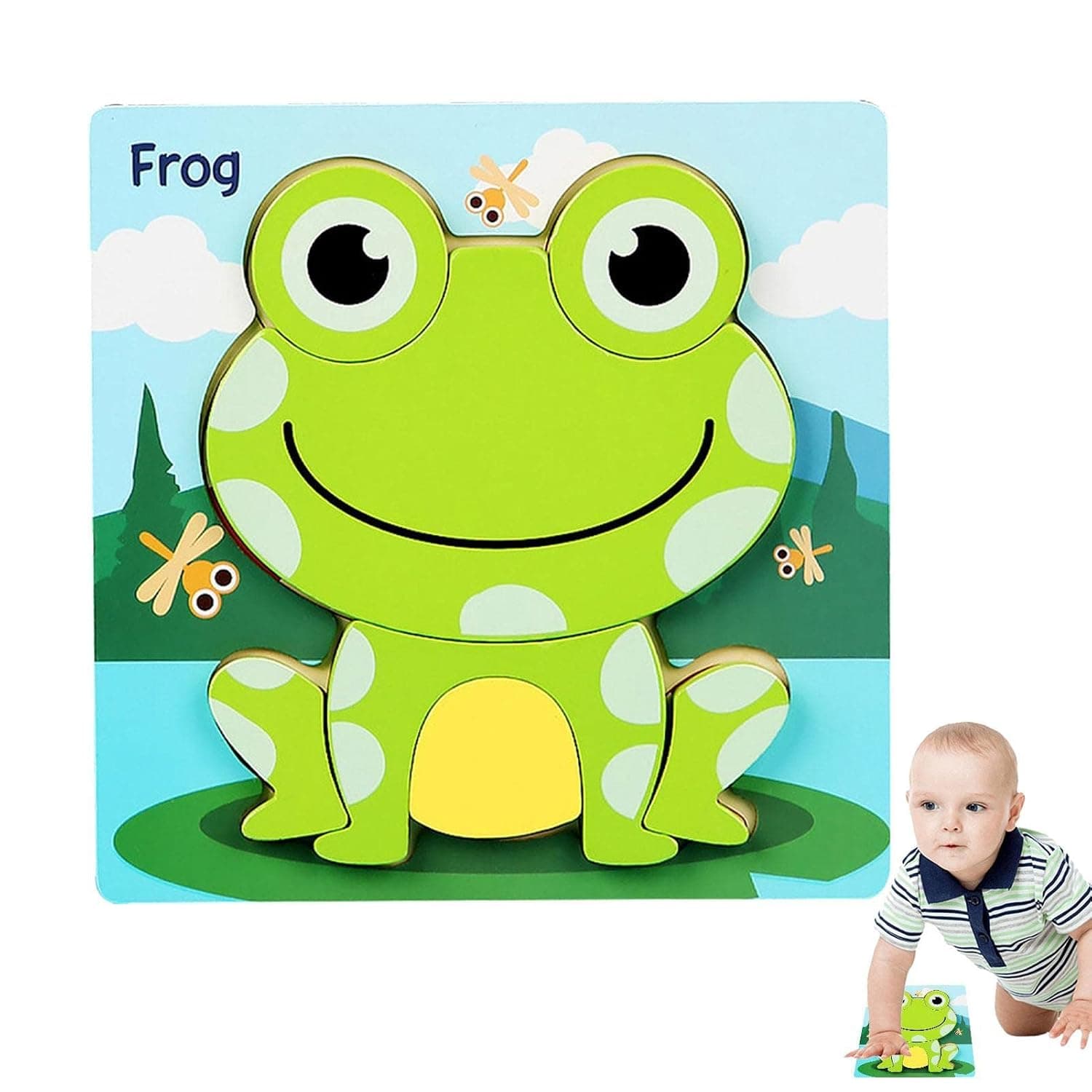 Toddler Puzzles Ages 1-3 | Montessori Toddler Puzzle, Wooden Baby Toddler Infant Puzzles for Kids | Animal Vehicle Shape Jigsaw Puzzle Color Sensory Toys for Toddlers Baby Infant Toys Gifts
