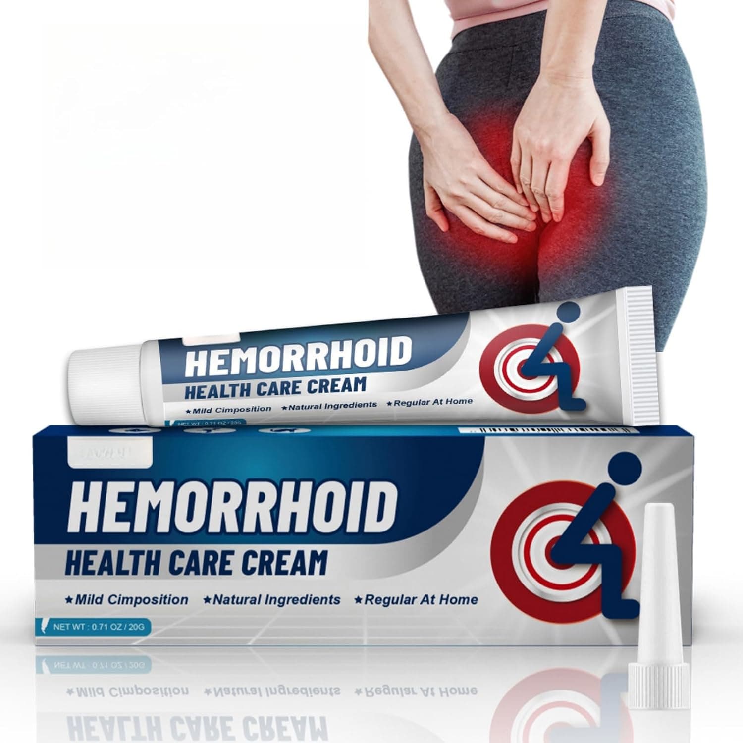 Hemorrhoid Health Care Cream 20g - Soothing Relief for Hemorrhoids, Stop Itching, Pain, and Swelling, Provides Comfort for External and Internal Hemorrhoids, for Immediate Care and Recovery