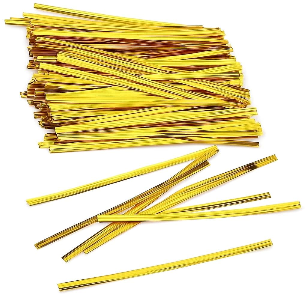 Fitto Golden Twist Ties 12cm - Multipurpose Cable Binder Fasteners