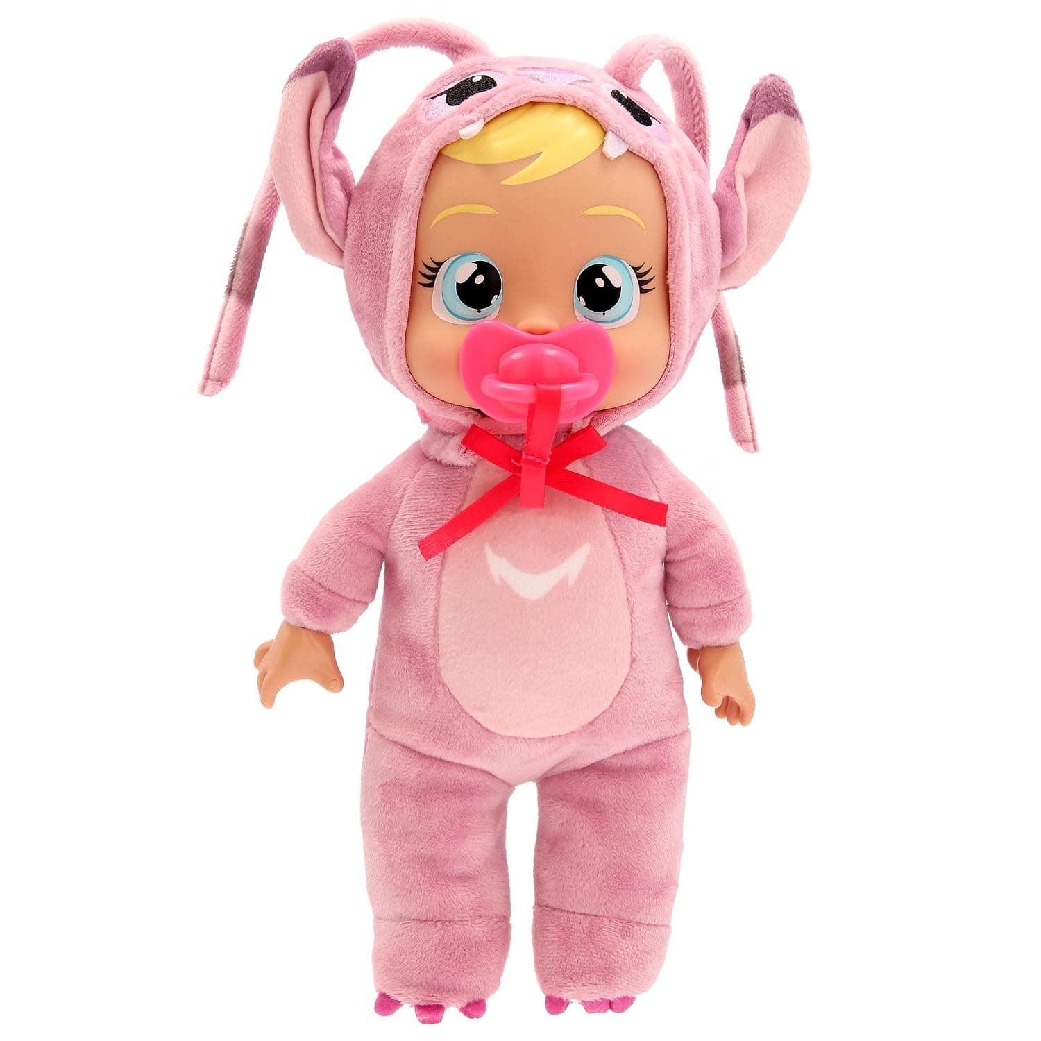 CRY BABIES Tiny Cuddles Disney Angel Baby Doll Inspired by Angel by Disney Lilo & Stitch with 3 Accessories, Care and Care, She Cries Real Tears, Children from 18 Months