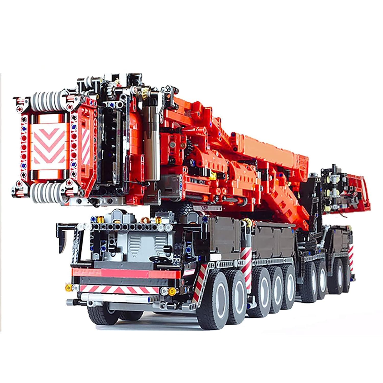 Liebherr LTM 11200 Crane 1:20 Large Building Blocks Set RC Mobile Crane, 8128 Pieces Blocks with Motors MOC Construction Set, Red, Compatible with