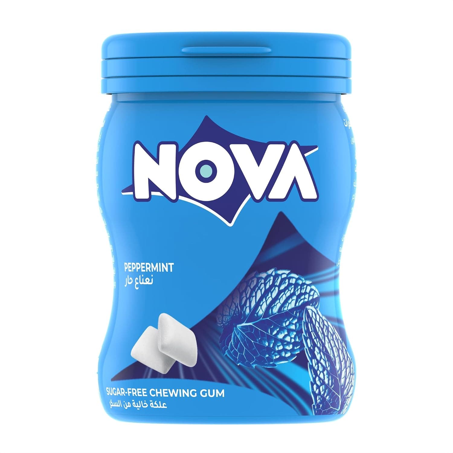Nova Jar 50 Pcs Peppermint Sugar-Free Chewing Gum, 70 G