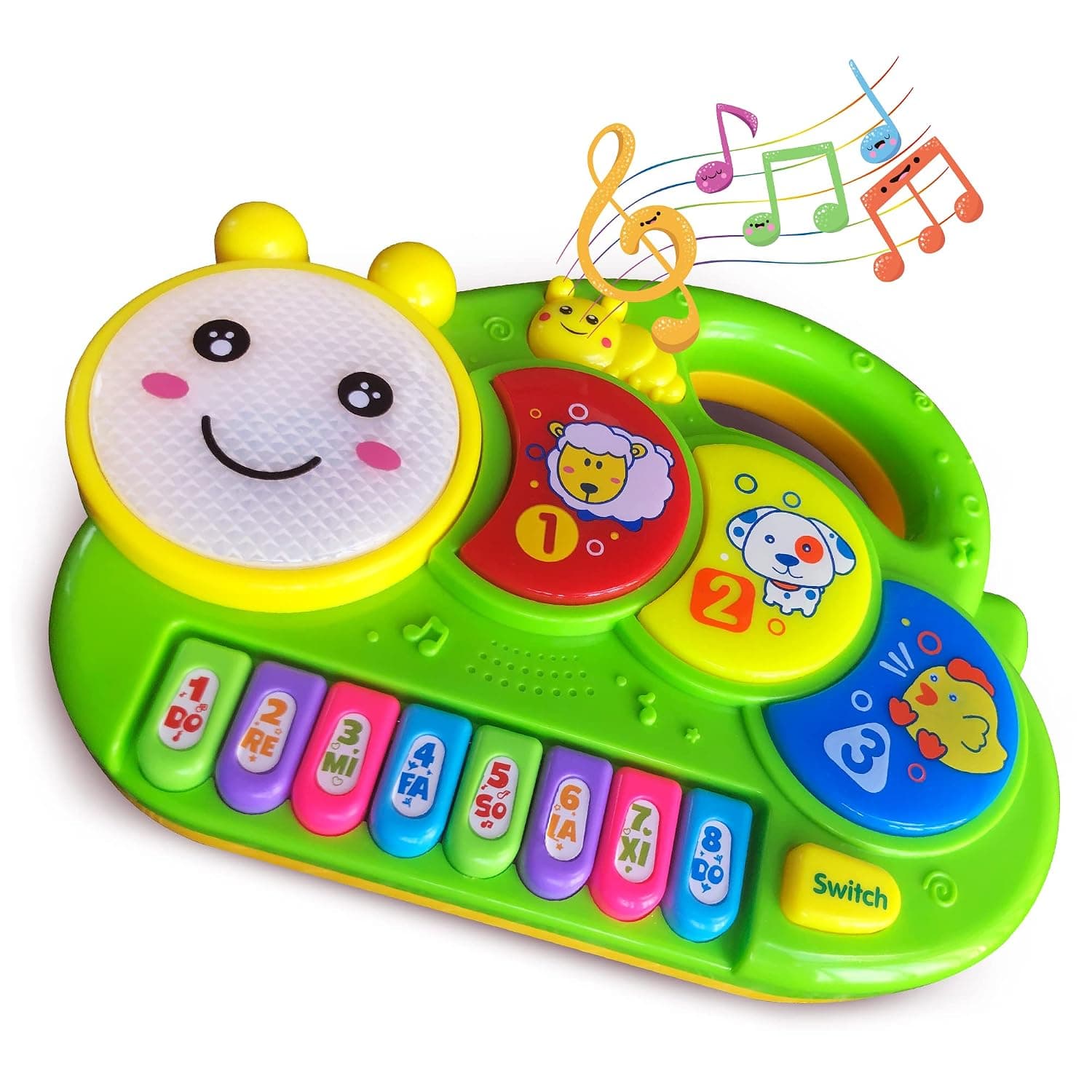 Baby Piano Toy, Piano Keyboard Light Up Sound Musical Toy, Learning Educational Interactive Infant Toddler Kids Toys Gift for Girl Boy