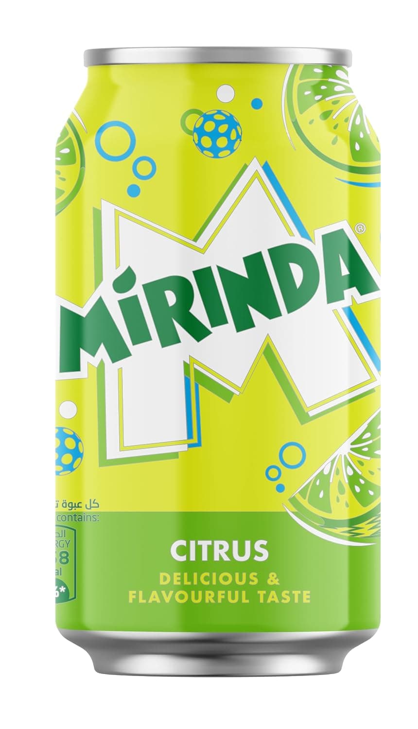 Mirinda Citrus, Carbonated Soft Drink, Cans, 330ml, White