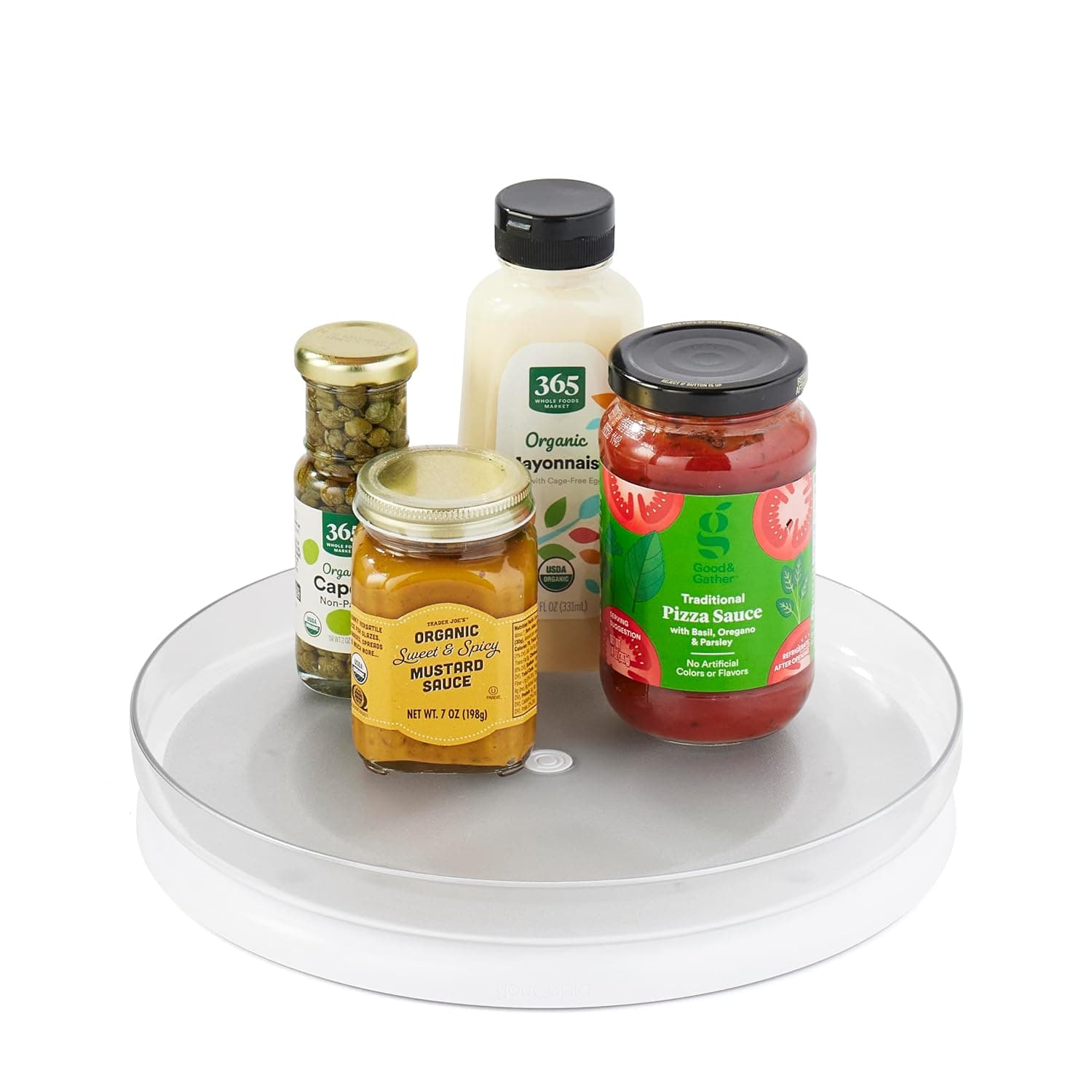 YouCopia FridgeView Fridge Turntable, Lazy Susan Organizer for Refrigerator Storage, 11”, White