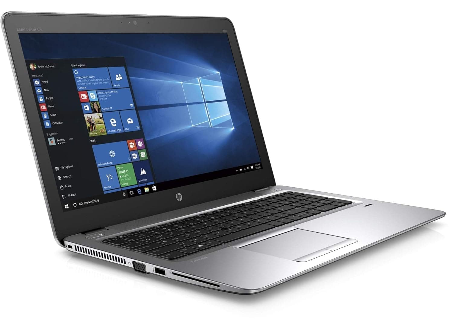 HP Elitebook 850 G3 Refurbished Laptop, 15.6 Inch, Intel Core i5 6200U, 8GB DDR4 RAM, 256GB SSD, Windows 11, Silver (Renewed)