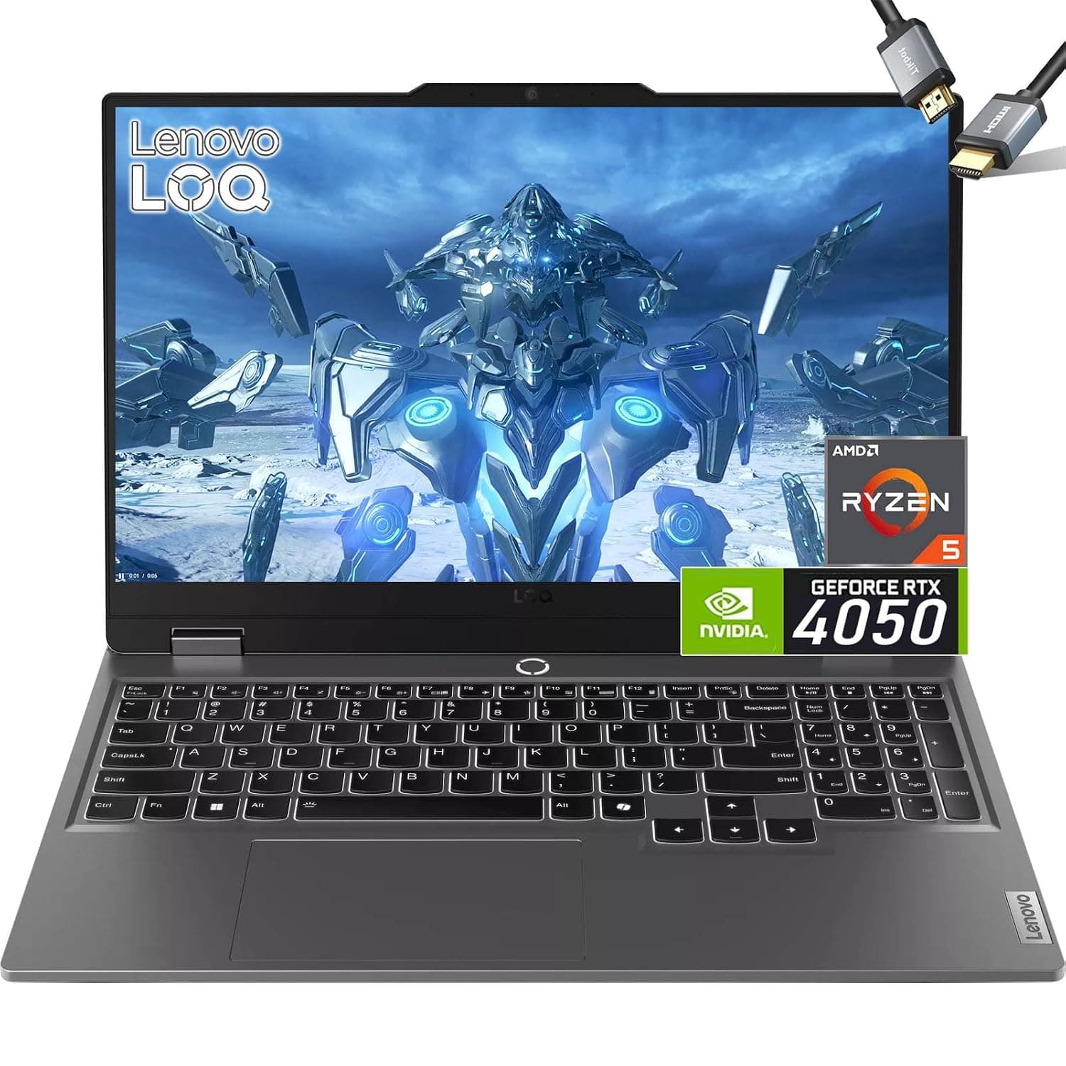 Lenovo LOQ 15 Gaming Laptop - RTX 4050 - AMD Ryzen 5 7235HS - 15.6 FHD IPS Display G-SYNC - 32GB RAM -2TB PCIe SSD -Windows11 - Backlit Keyboard - USB C - Computadora Gamer PC Video Editing