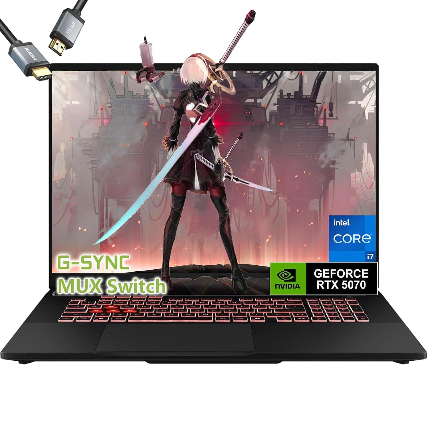 ASUS TUF F16 RTX 5070 Gaming Laptop - Intel Core i7-14650HX - 16" MUX FHD+ G-SYNC MUX Switch - 32GB RAM | 1TB SSD - RGB Backlit Keyboard - Portatil Gamer PC Creator