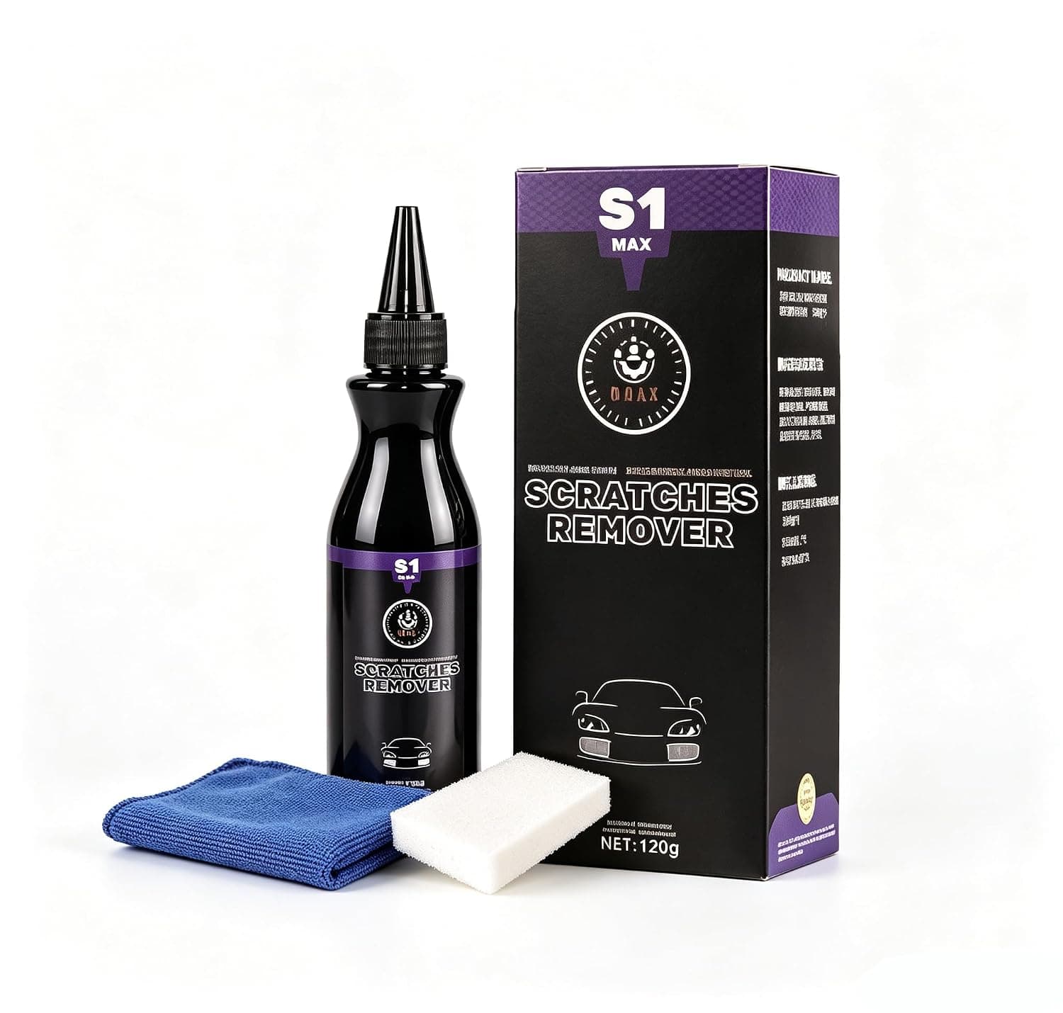 YelaJoy 120g Car Scratch Repair Paste with Sponge & Cloth for All Models