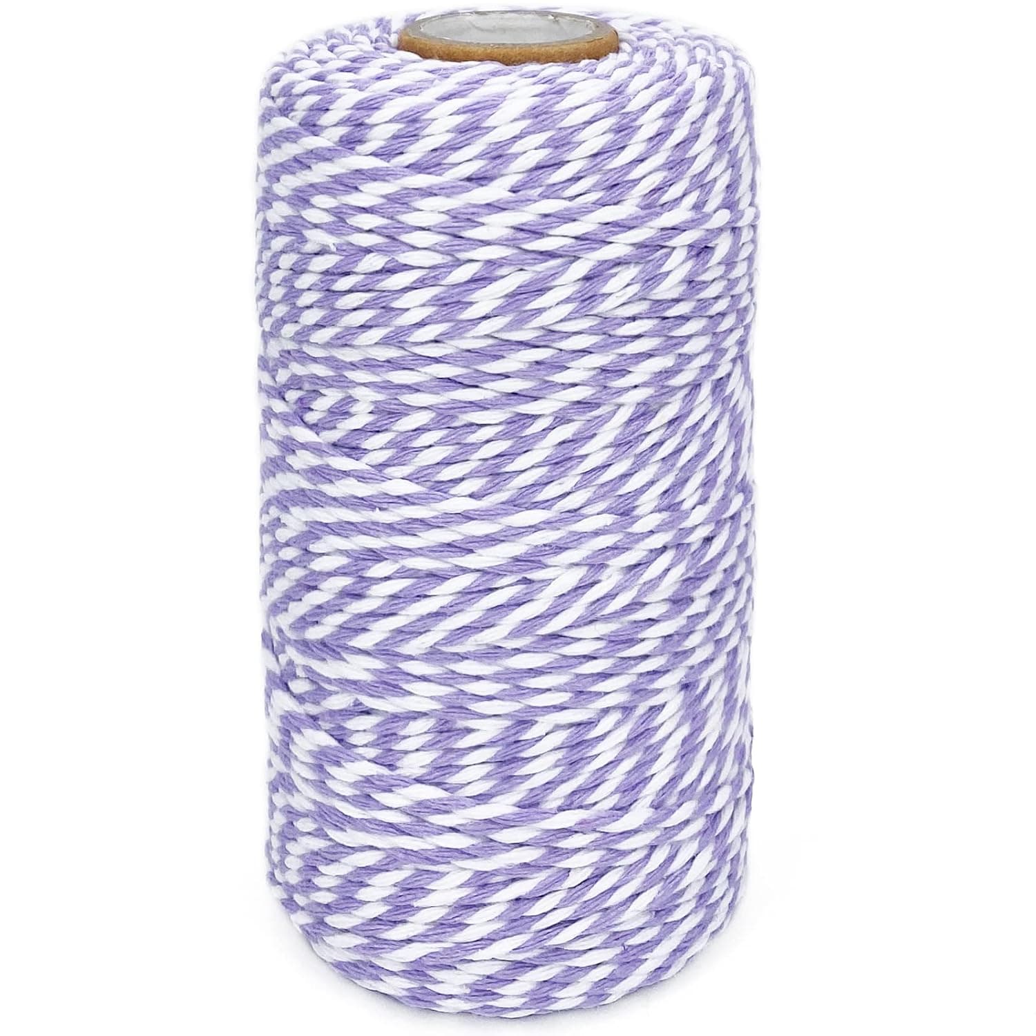 Cotton Twine Purple and White Baker String 2mm Thick 328 Feet Christmas Twine for Gift Wrapping DIY Crafts Home Decoration Gardening