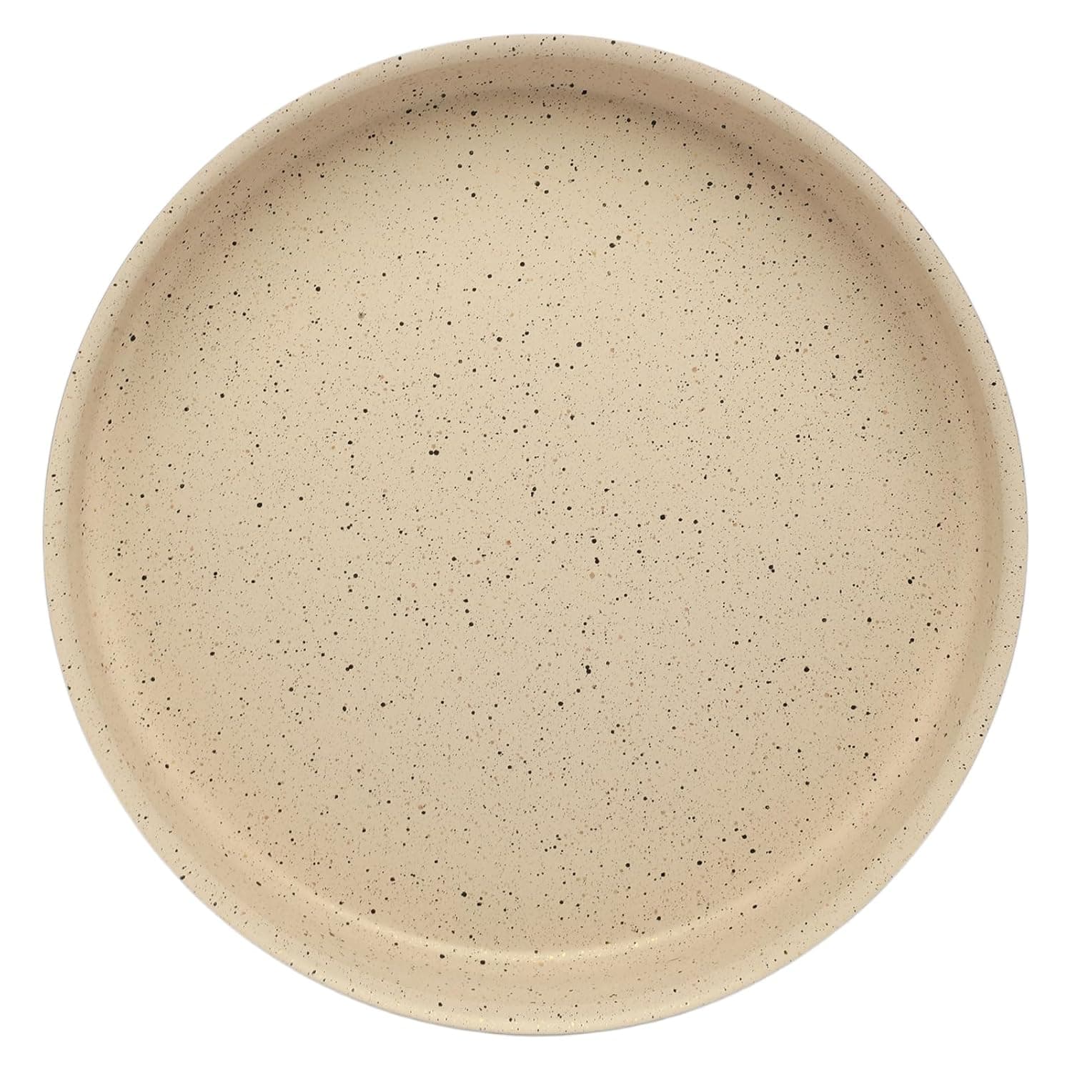 Bister Granite Round Oven Tray, Nonstick with Flat Bottom Suitable for Induction Cooker Halogon Oven and Gas Stove, Beige, Dia.30 x 5cm