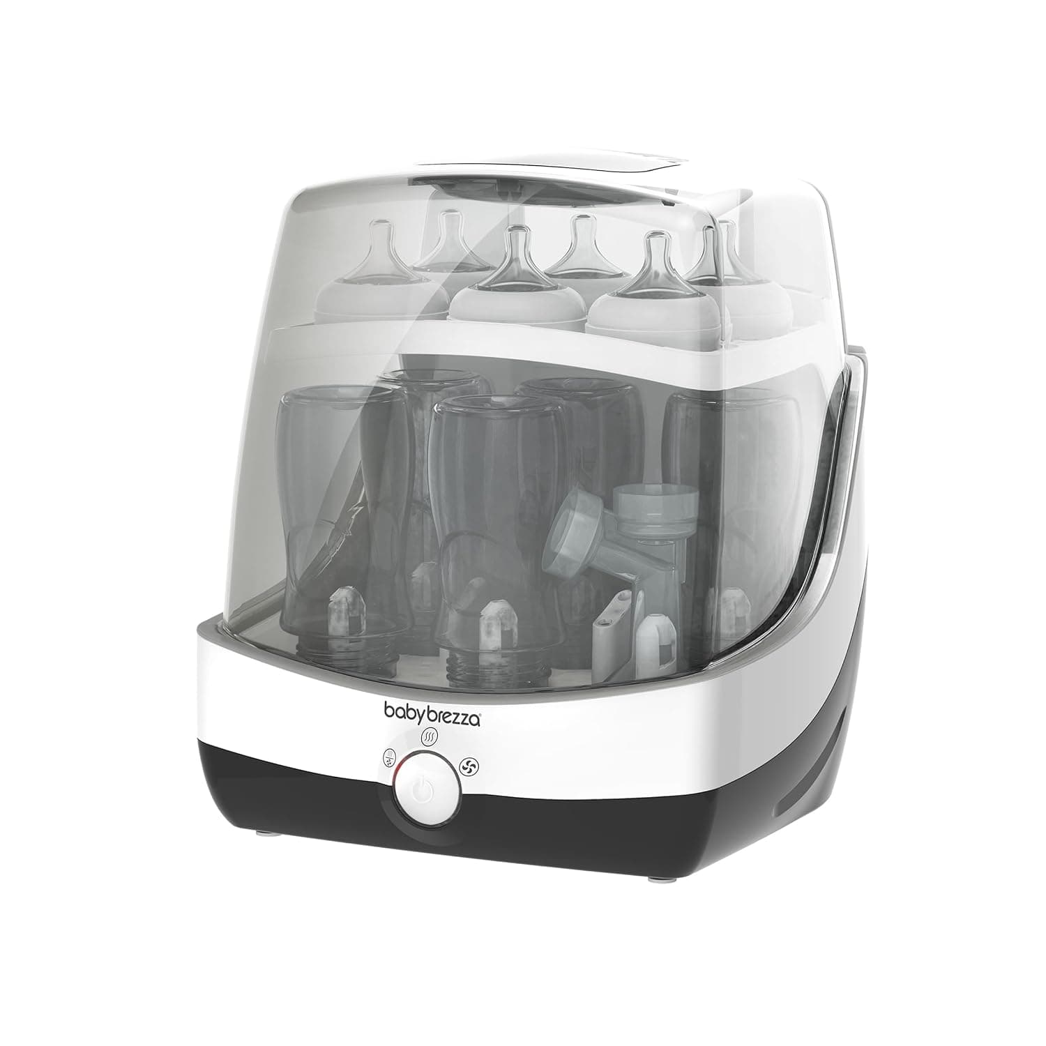 Baby Brezza 10 Minute Baby Bottle Sterilizer + Dryer - Superfast Electric Steam Sterilization - Universal Sterilizing for All Bottles, Pacifiers + Breast Pump Parts