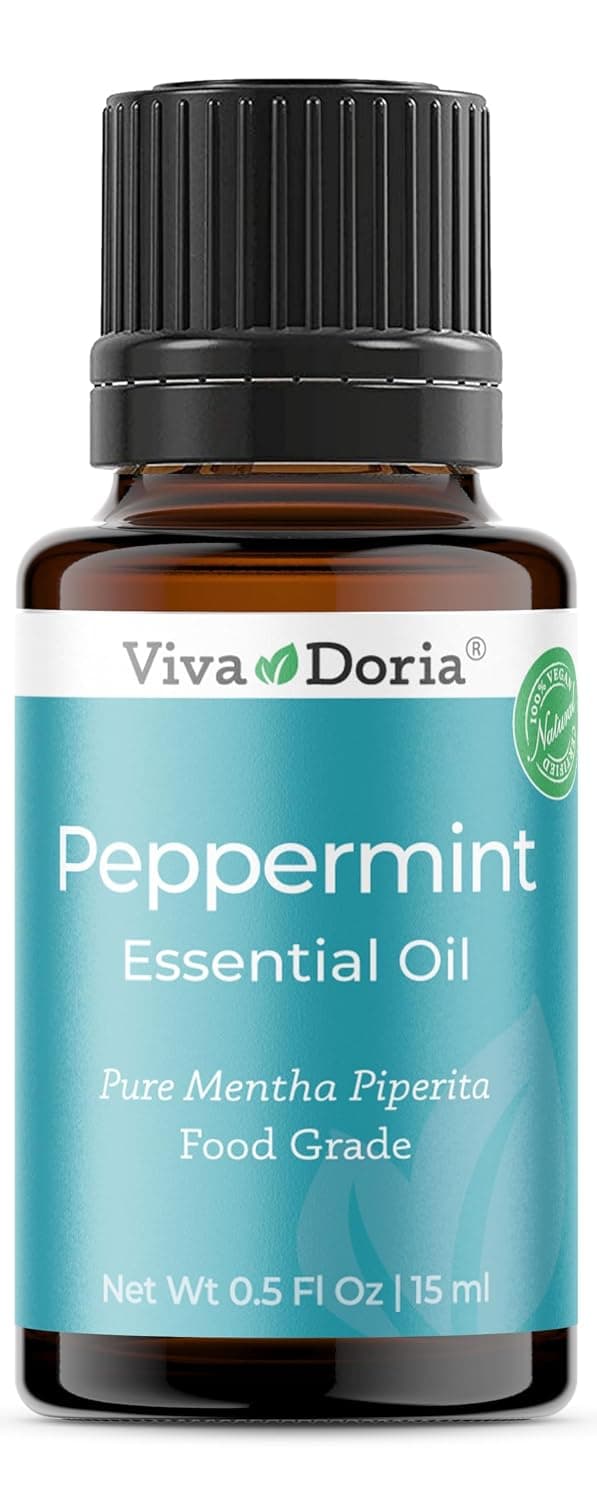 Viva Doria 100% Pure Northwest Peppermint Essential Oil, Undiluted, Food Grade, Steam Distilled, Made in USA, 15 mL (0.5 Fluid Ounce)