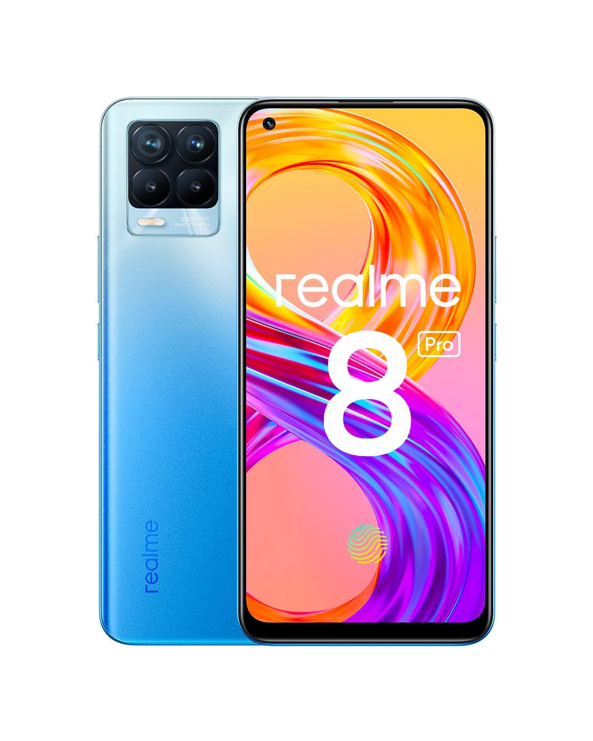 Realme 8 Pro Dual-SIM 128GB ROM + 6GB RAM (GSM Only | No CDMA) Factory Unlocked 4G/LTE Smartphone (Infinite Blue) - International Version