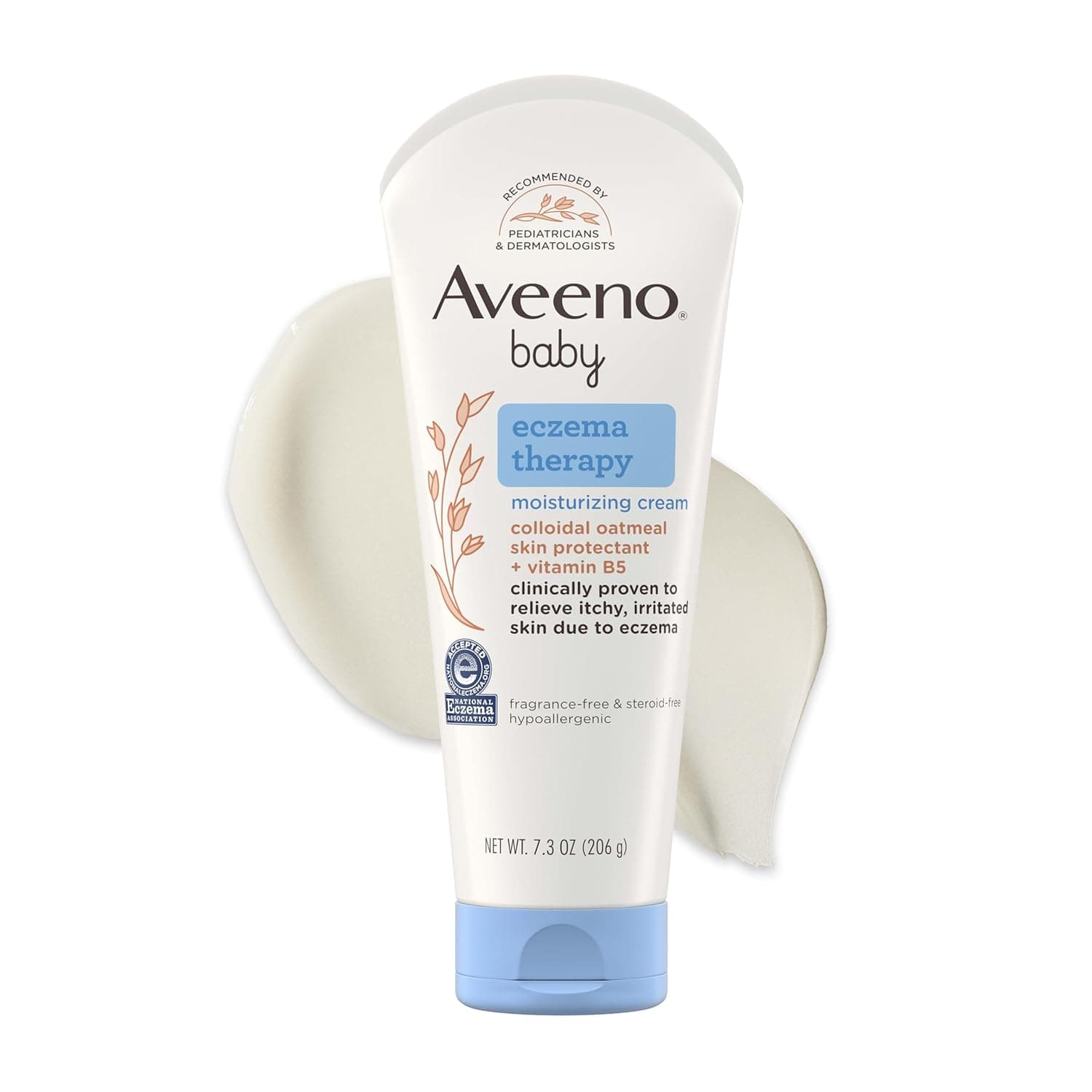 Aveeno Baby Eczema Therapy Moisturizing Cream 7.3 Oz | Baby Eczema Cream with Natural Colloidal Oat & Vitamin B5, for Itchy, Dry Skin, Hypoallergenic, No Added Steroids