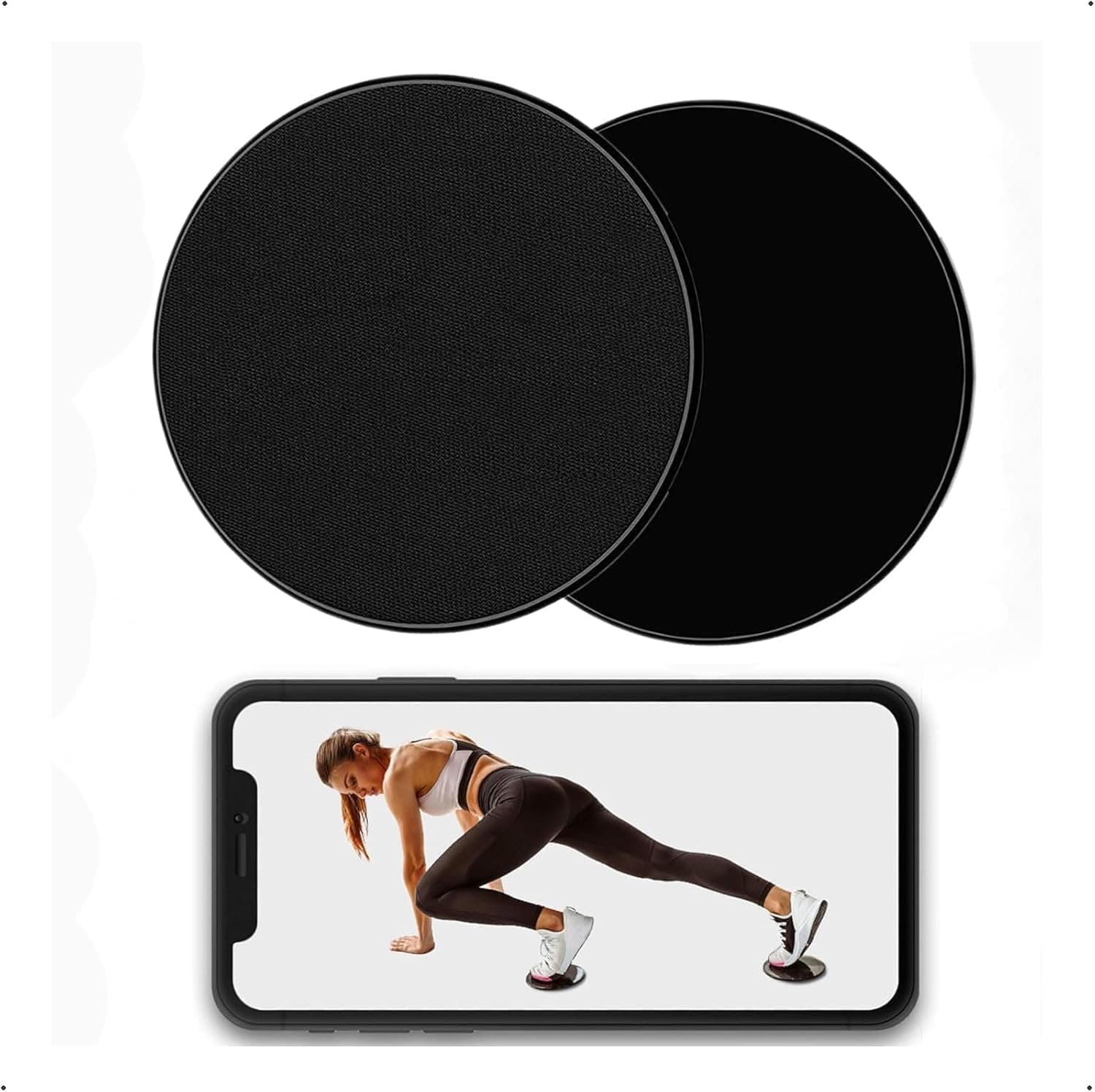 Joyzzz Core Sliders For Working Out, Exercise Equipment, Strength Slides for AB Workout, Full Body Toning, Portable Discs, Use on Carpet or Hard Floors, for Home Gym Fitness