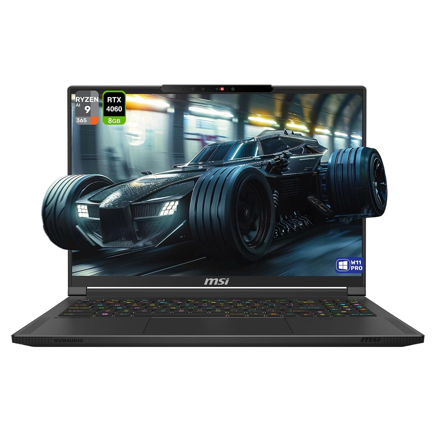 MSI Creator A16 AI+ Gaming Laptop, AMD Ryzen AI 9-365, 32 GB LPDDR5x RAM, 2 TB PCIe SSD, 16" QHD+ (2560x1600) Display, Nvidia G-Force RTX 4060, Per-Key RGB Keyboard, W11 Pro, Lunar Gray