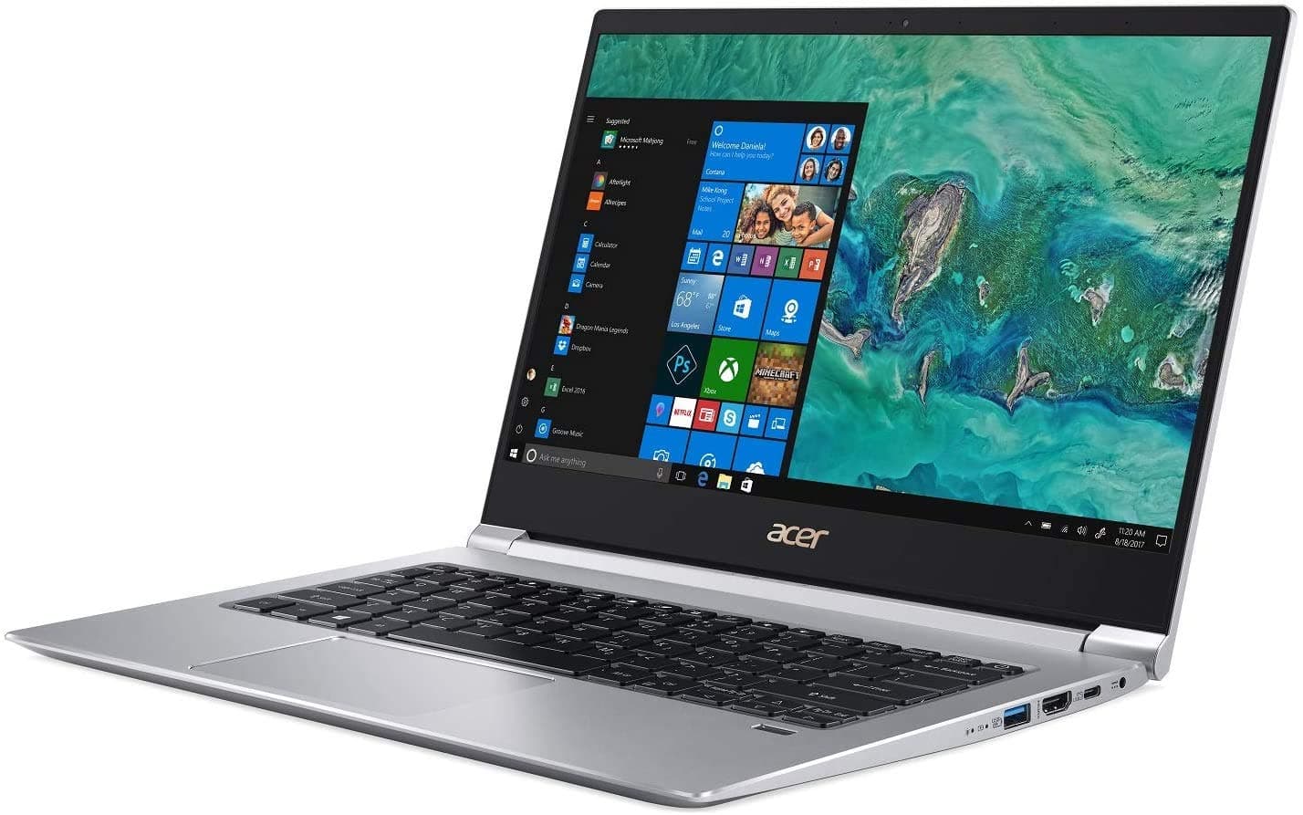 Acer Swift 3 SF314-55-55UT Laptop, 14" Full HD, 8th Gen Intel Core i5-8265U, 8GB DDR4, 256GB PCIe SSD, Gigabit WiFi, Back-Lit Keyboard, Windows 10