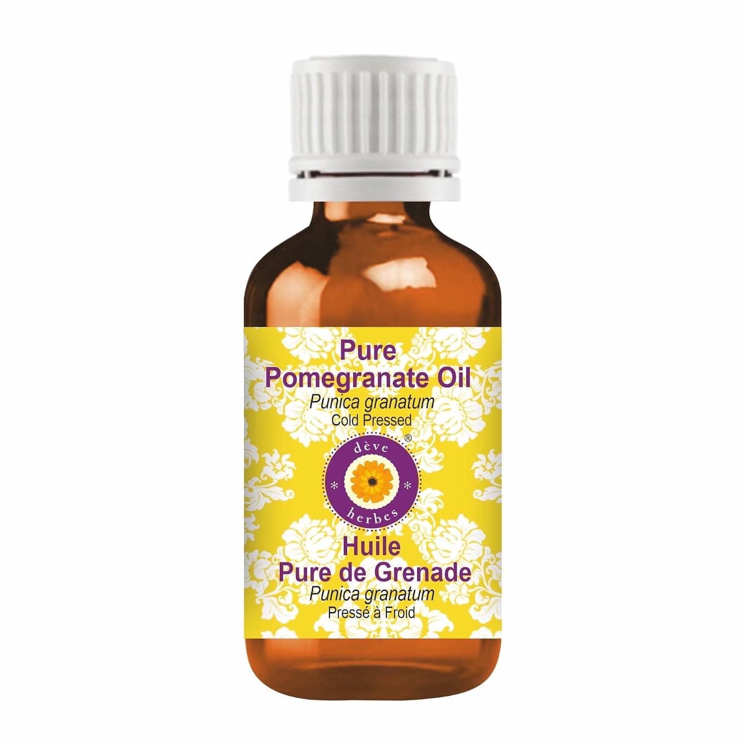 Deve Herbes Pure Pomegranate Oil (Punica granatum) Cold Pressed 30ml (1 oz)