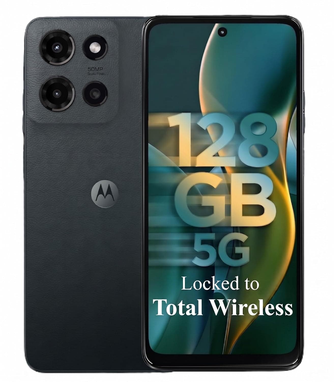total wireless Motorola Moto G 2025, 128GB, 5G, 50MP Camera System, 6.7" 120Hz Display, 5000mAh Battery, Unlocked Smartphone, Locked to Gray
