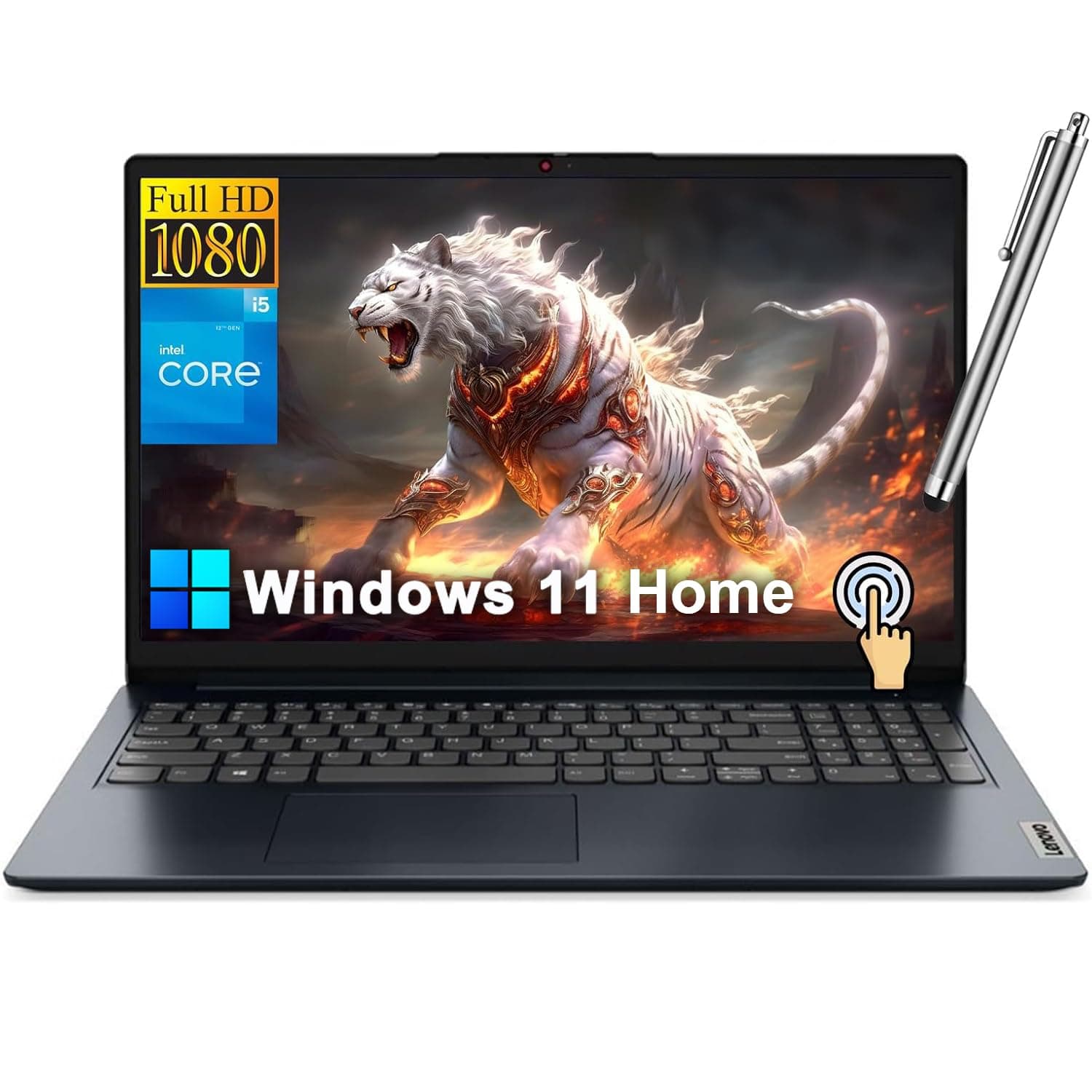 Lenovo IdeaPad Laptop for Business & Home & Student, 15.6" FHD Touchscreen, Intel 10-Core i5-1235U, 24GB RAM, 1TB SSD, Windows 11 Home, Numeric Keypad, Wi-Fi 6, w/Stylus Pen