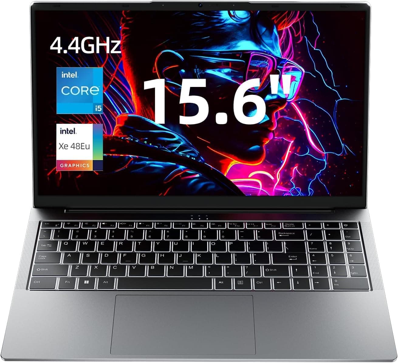 Jumper 2025 Laptop, 12th 8-Core i5 Processor (up to 4.4GHz), 16GB DDR4 512GB NVME SSD, 15.6" FHD IPS Display, 62.7Wh Battery