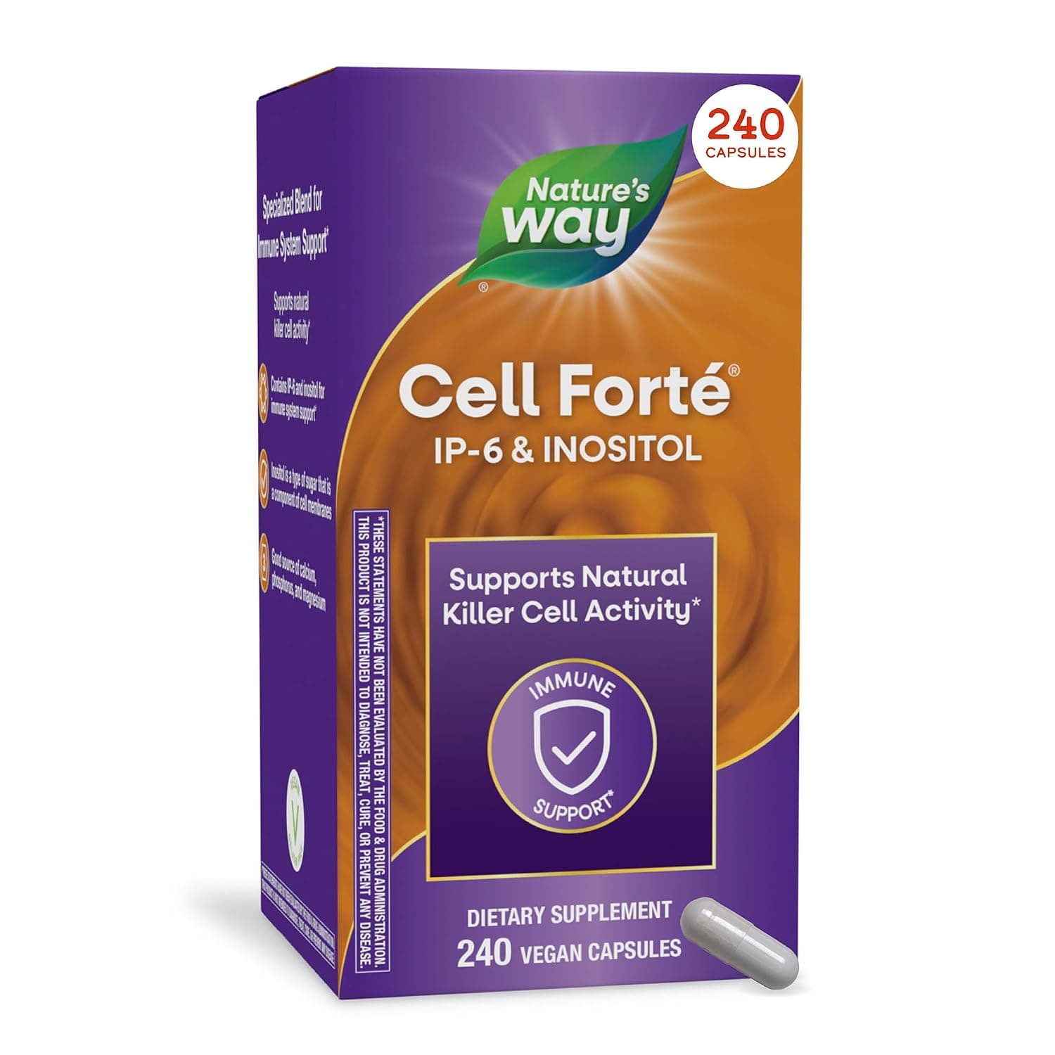 Nature's Way Cell Forté IP-6 & Inositol Supplement, Gluten-Free, Vegan, 240 Capsules