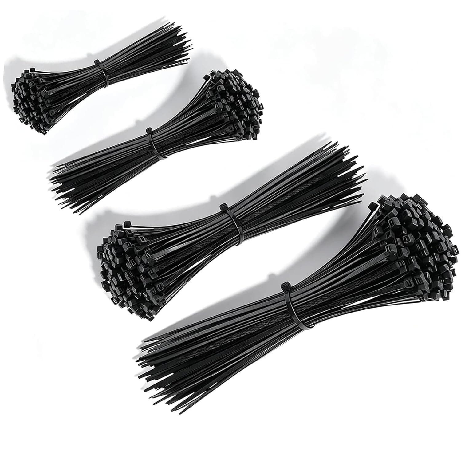 Black Cable Ties Assorted Sizes Self Locking Wire Ties