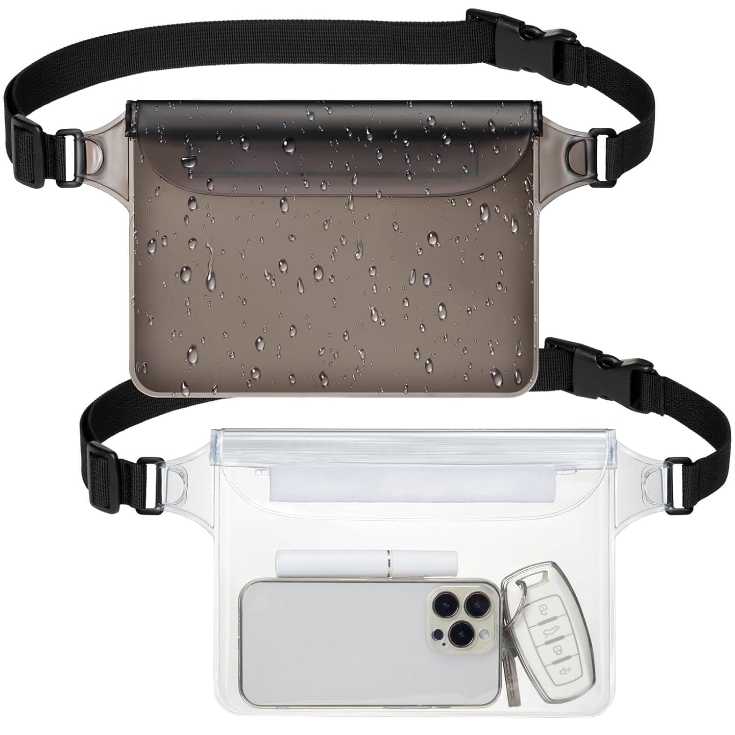 Bukela Waterproof Fanny Pack - Cruise Essentials 2026 - Waterproof Pouch with Adjustable Waist Strap, Triple Zipper Roll-Top Dry Bag for Phone, Keep Passport Valuables Dry for Beach Kayaking Boating