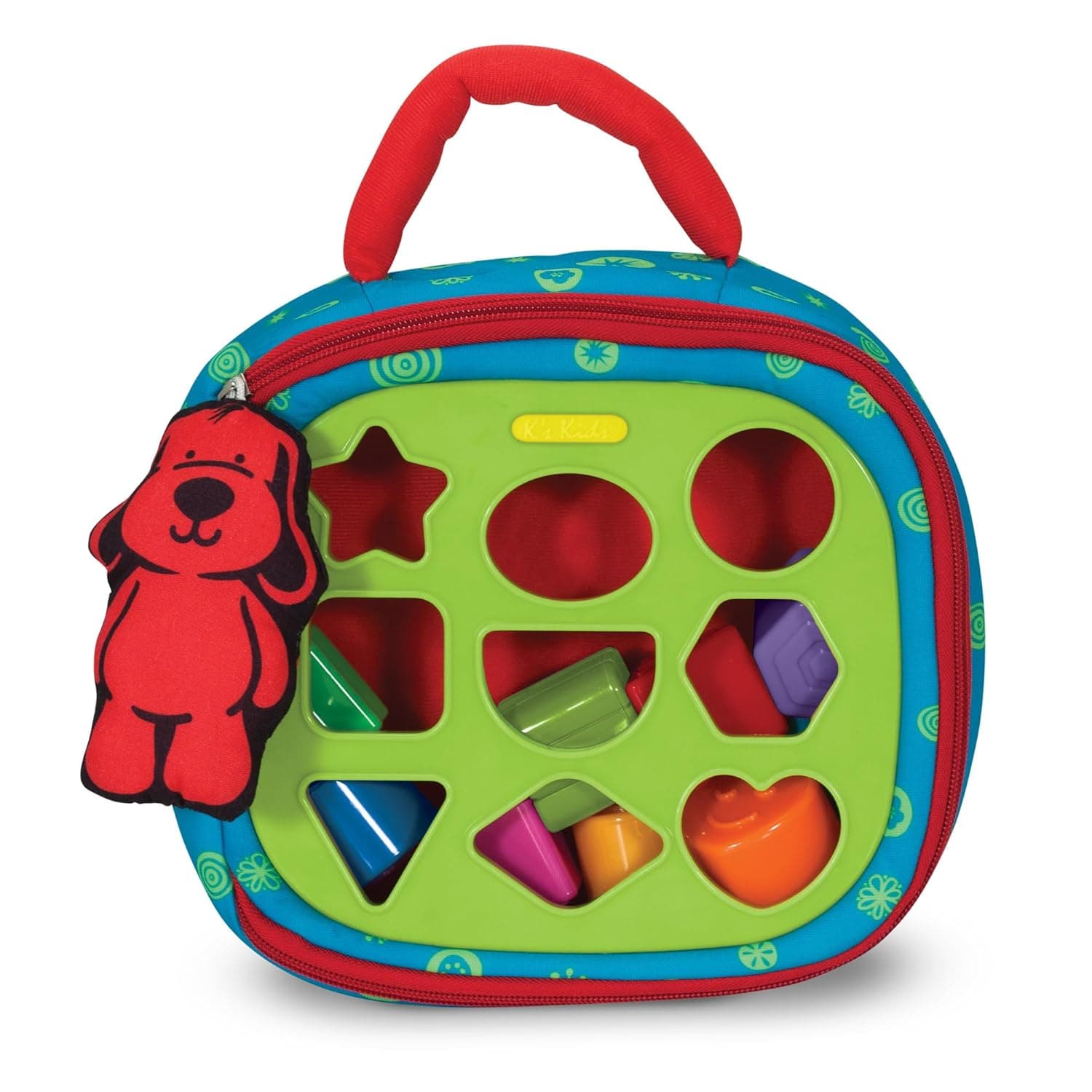 Melissa & Doug K's Kids Take-Along Shape Sorter Baby Toy With 2-Sided Activity Bag and 9 Textured Shape Blocks - Sensory/Travel/Toys For Toddlers And Infants