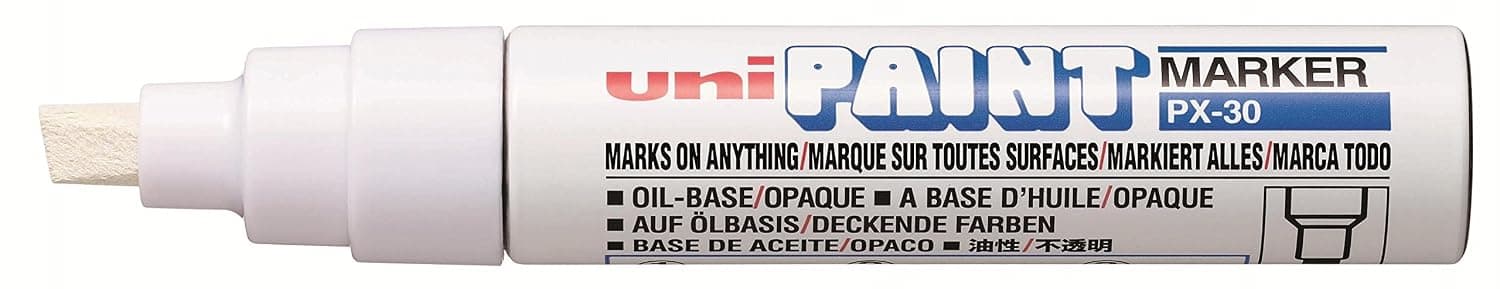 Uni-ball Broad Paint Marker with Chisel Tip PX-30, (Pack of 1) - White