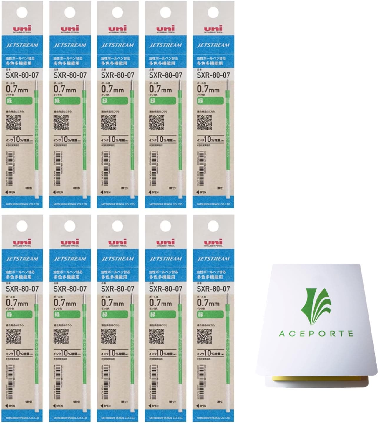 SXR-80-07 0.7mm Green Ink 10 Refills (SXR8007K.6), Sticky Notes Value Set