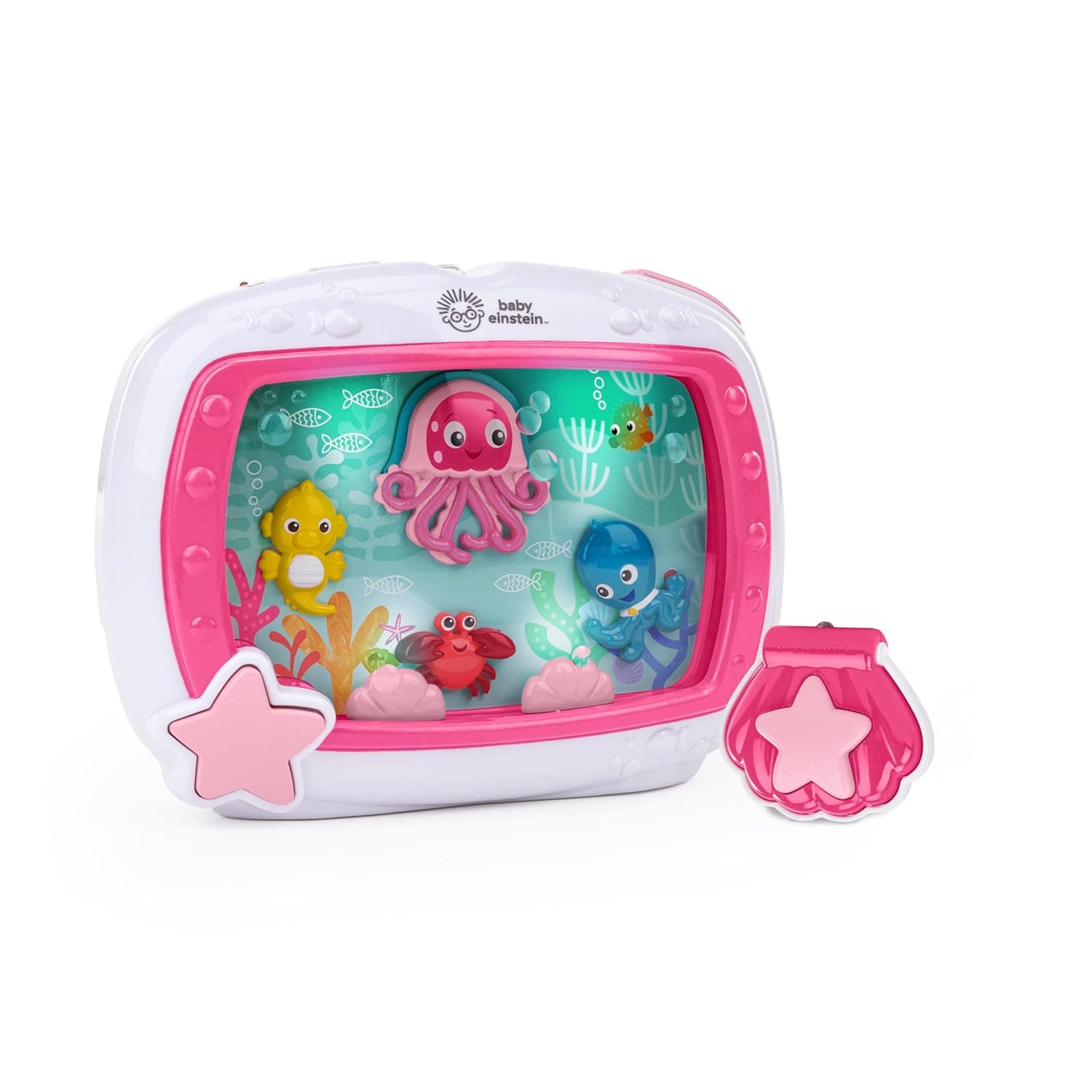 Baby Einstein - Sea Dreams Soother Musical Crib Soother with Lights and Remote, Pink, 0 Months+