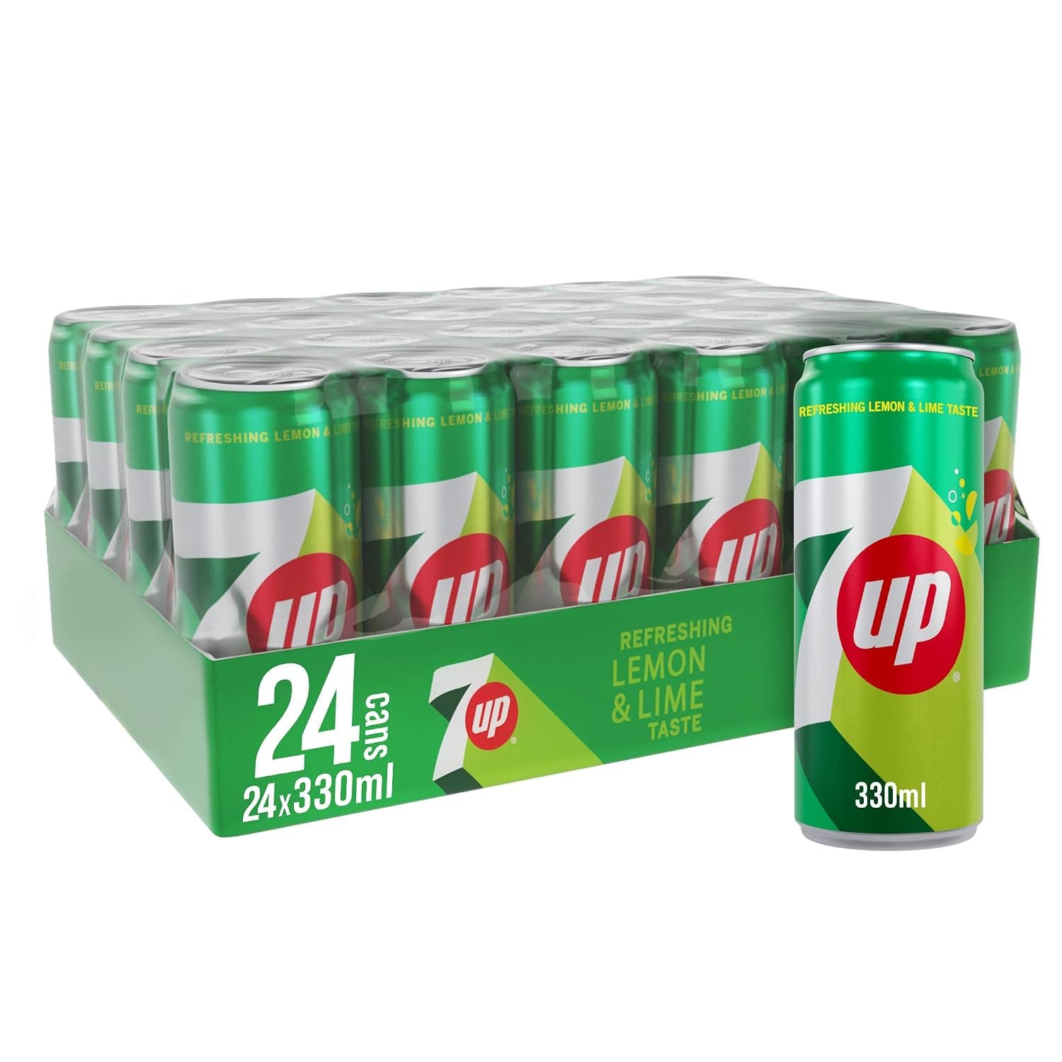 7UP Soft Drink, Cans, 24 x 330 ml