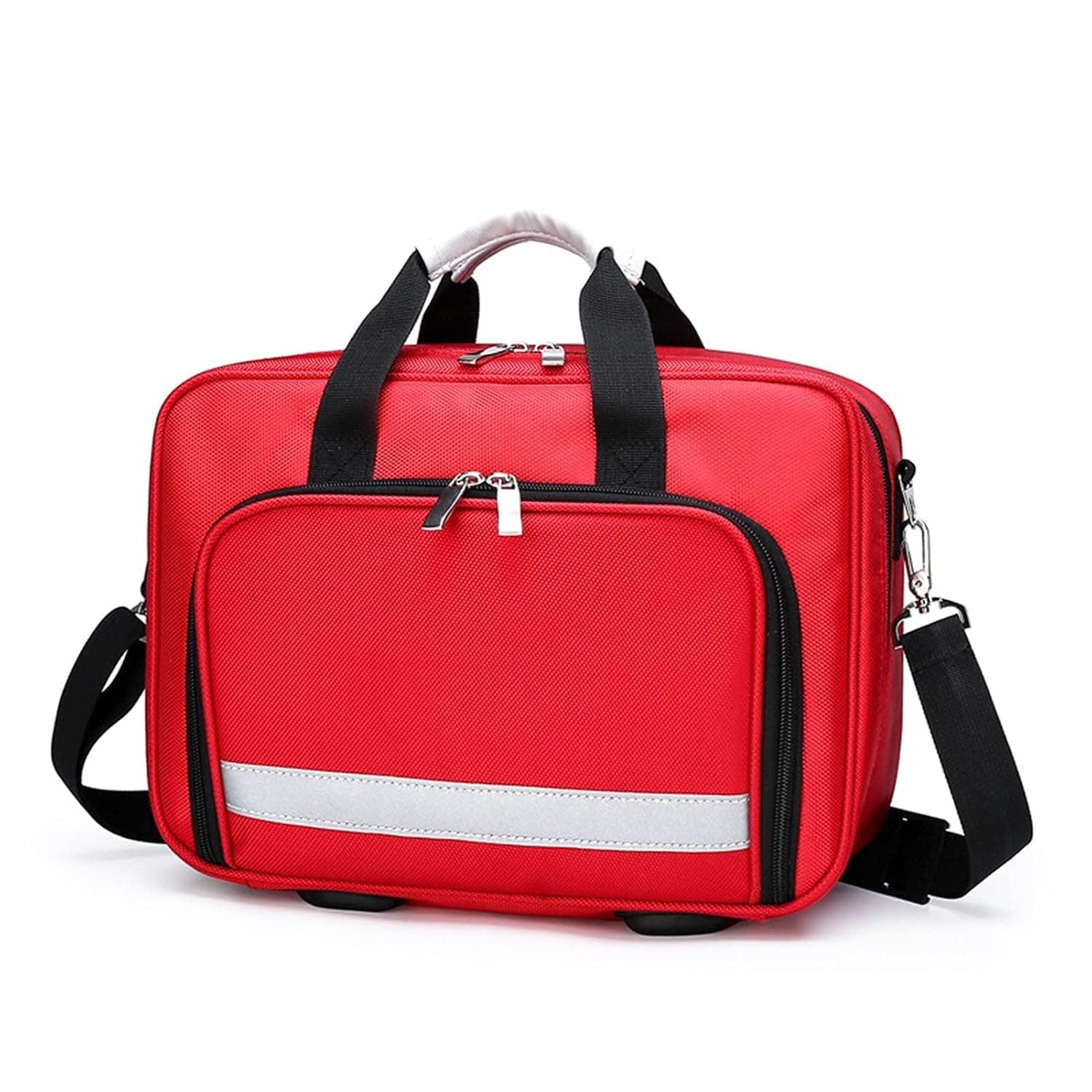 Portable First Aid Container Camping Equipment, First Aid Kit, Empty Bag, Medical Supplies, Waterproof Multi-function Travel Suit, Emergency Survival First aid kit for car (Color : Red, Size :
