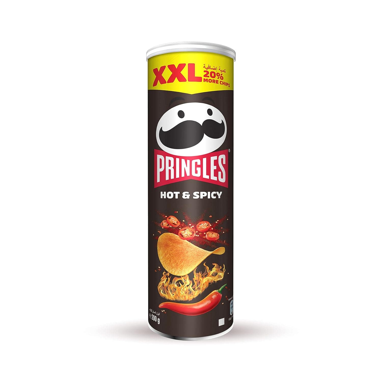 Pringles Hot And Spicy Potato Chips, 200 g - Pack of 1