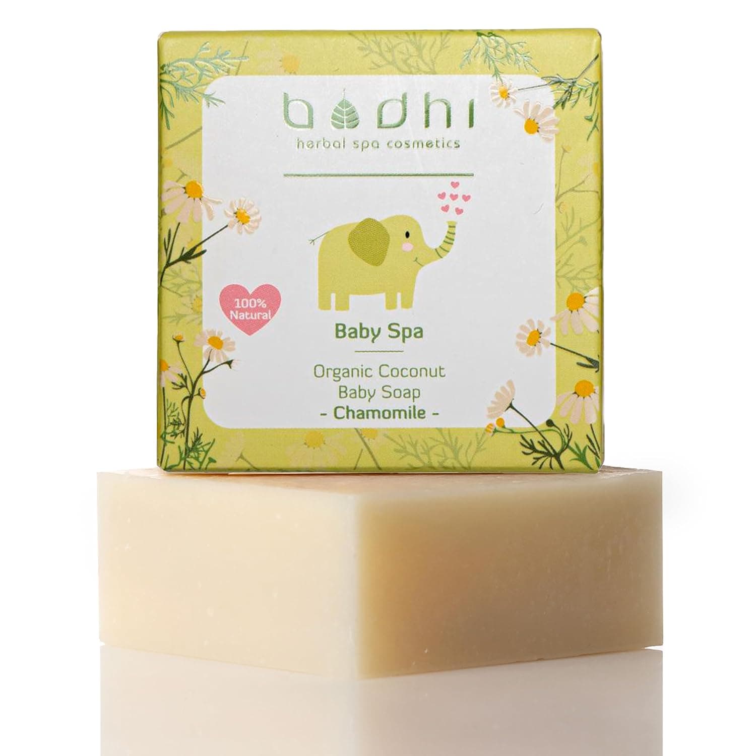 Bodhi® Organic Baby Soap Chamomile 50 g - Skin Care for Delicate Baby Skin, with Organic Coconut Oil, Handmade Children's Soap Piece, 100% Natural & Vegan
