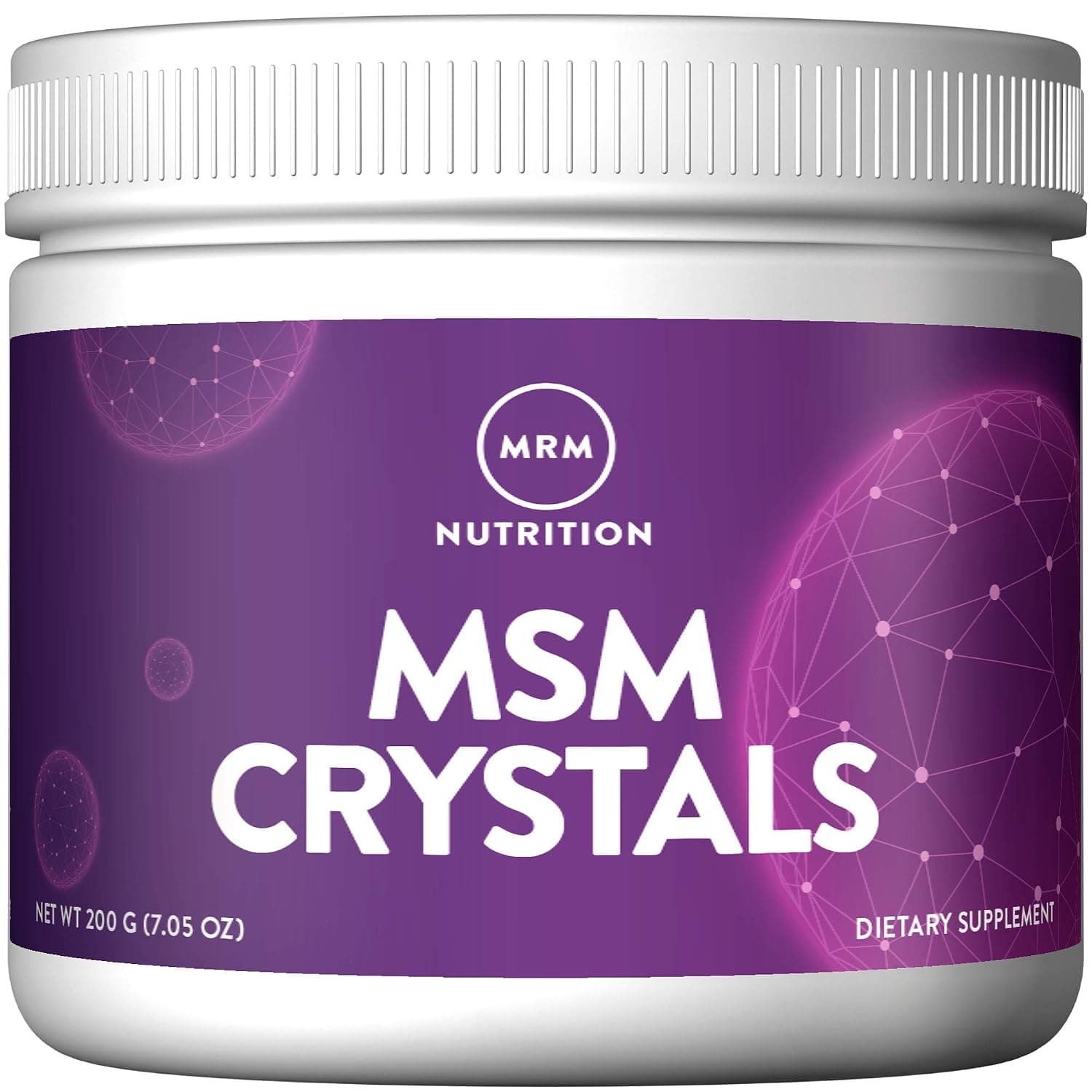 MRM Nutrition MSM Crystals | Methyl-sulfonyl-Methane Drink Mix | Joint Health | Hair + Skin + Nails | Bioavailable Form of Sulfur | Gluten-Free + Vegan | 200 Servings