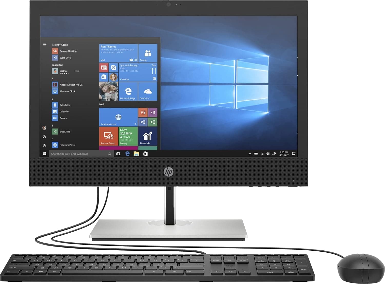 HP ProOne 440 G6 All-in-One 24 NonTouch PC, 23.8" FHD IPS, Intel Core i5-10500T 10th Gen, 8GB RAM, 1TB HDD, Intel UHD 630 Graphics, Win 11, AR-EN Keyboard, Black - 1C7D4EA, Standard