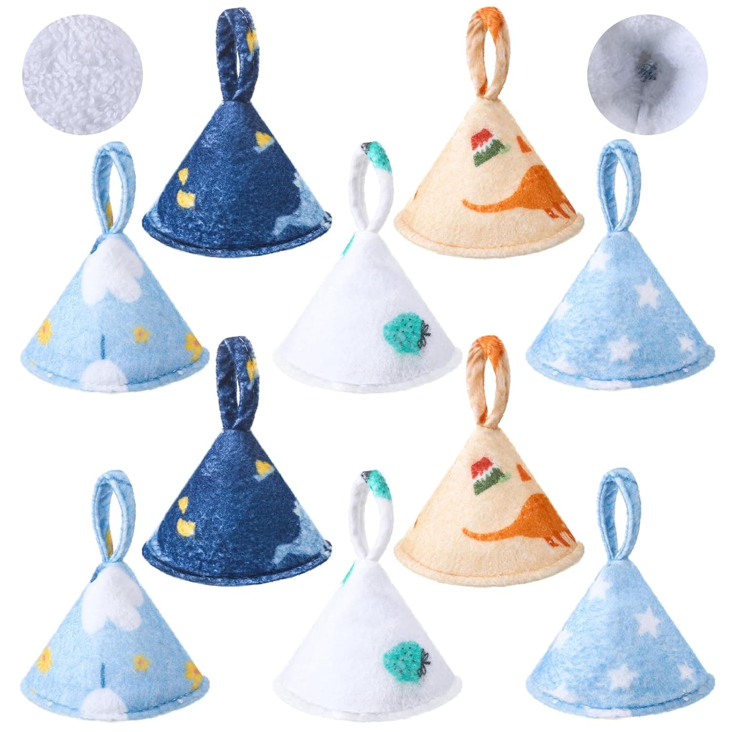 Suhine 10 Pcs Baby Boy Pee Shield Diaper Changing Accessory Reusable Pee Covers Baby Boy Cap (Classic)