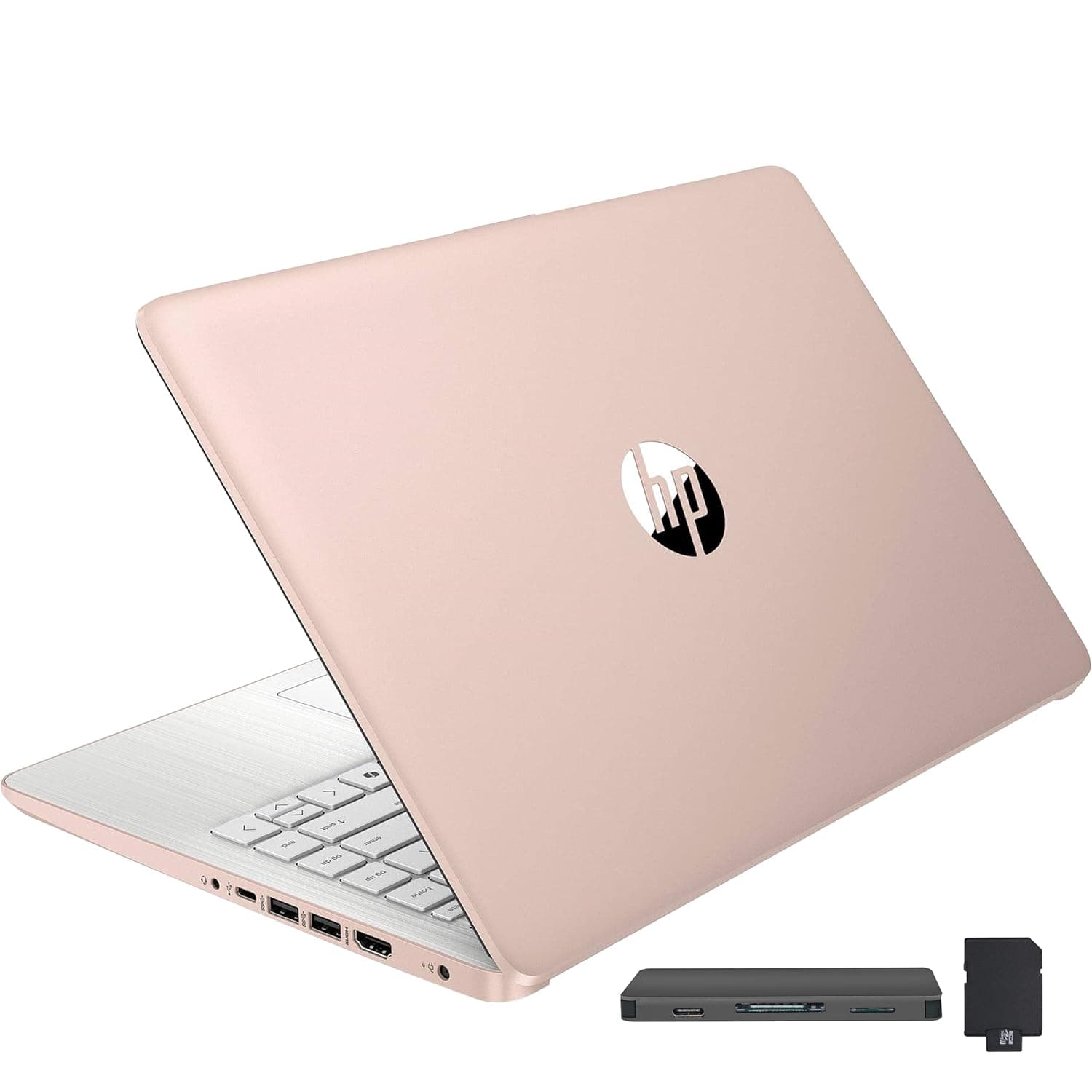 HP Stream 14" HD BrightView Laptop, Intel Celeron N150, 16GB RAM, 288GB Storage (128GB eMMC + 160GB Docking Station Set), Intel UHD Graphics, 720p Webcam, Wi-Fi, 1 Year Office 365, Win 11 S, Gold